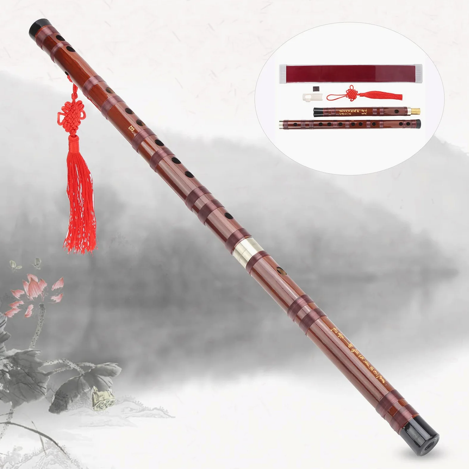 Flûte en Bambou E Key Matière Amère Sèche Sélectionnée Ensemble D'instruments Dizi Traditionnel ZD 02 pour Flûtes en Bambou Débutants , Instrument à Vent