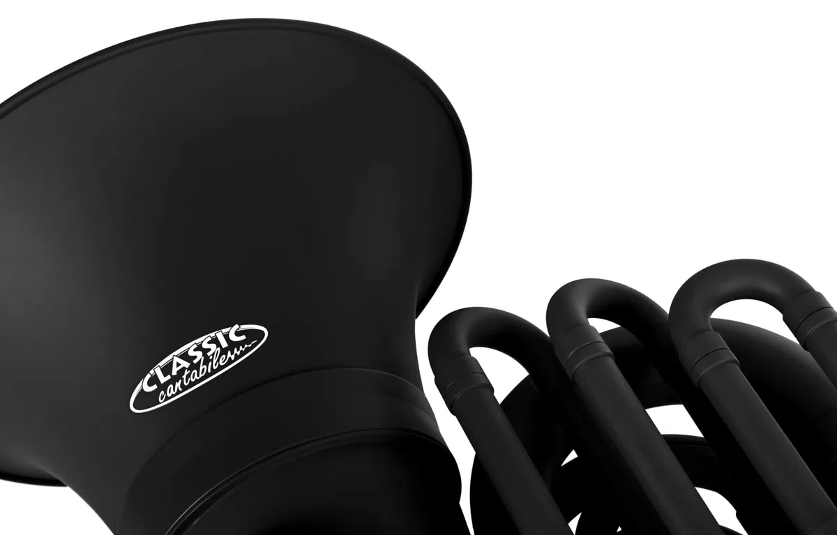 Classic Cantabile MardiBrass Tuba Bb en plastique - Extrêmement légère & très stable - Corps en ABS plastique - Soudure et mécanisme en laiton - avec housse et embouchure - Couleur : noir mat
