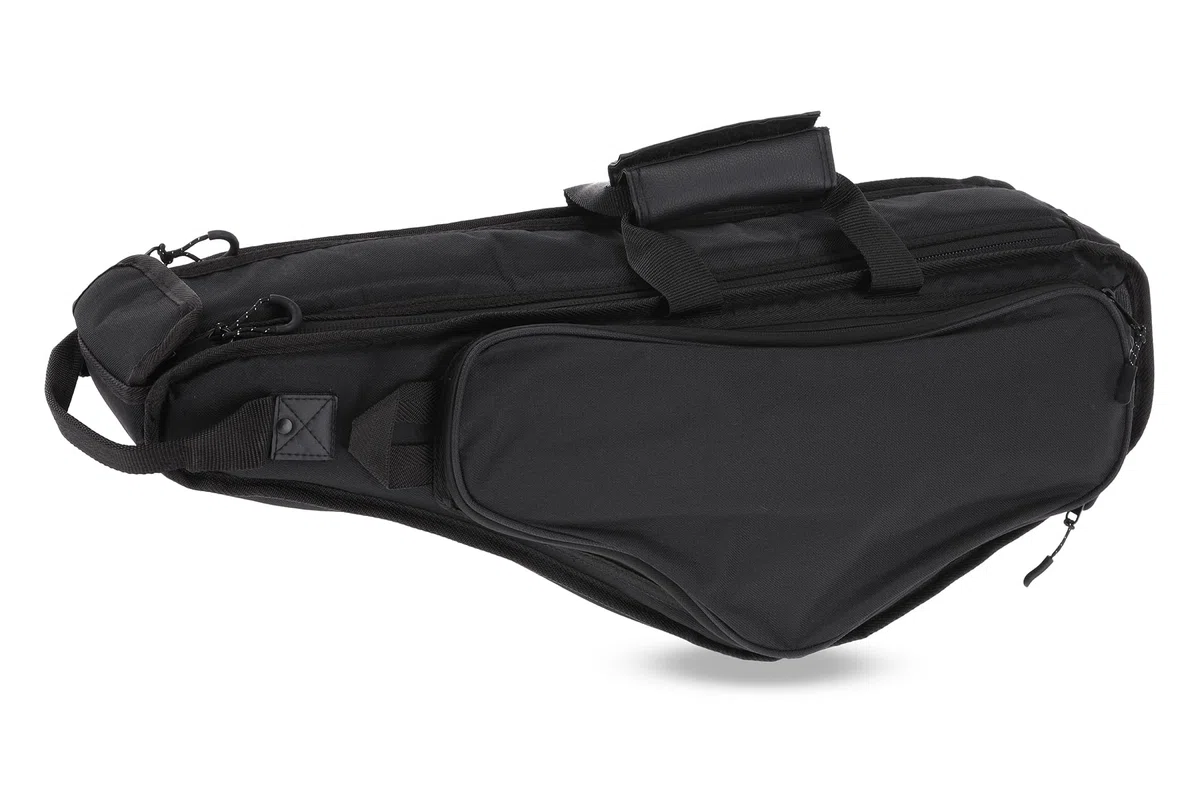 GEWA sac de transport Premium pour saxophone alto - Cordura 600 Denier - Résistant à la déchirure et à l'eau - Rembourrage de 30 mm - Poche pour le bocal - Noir
