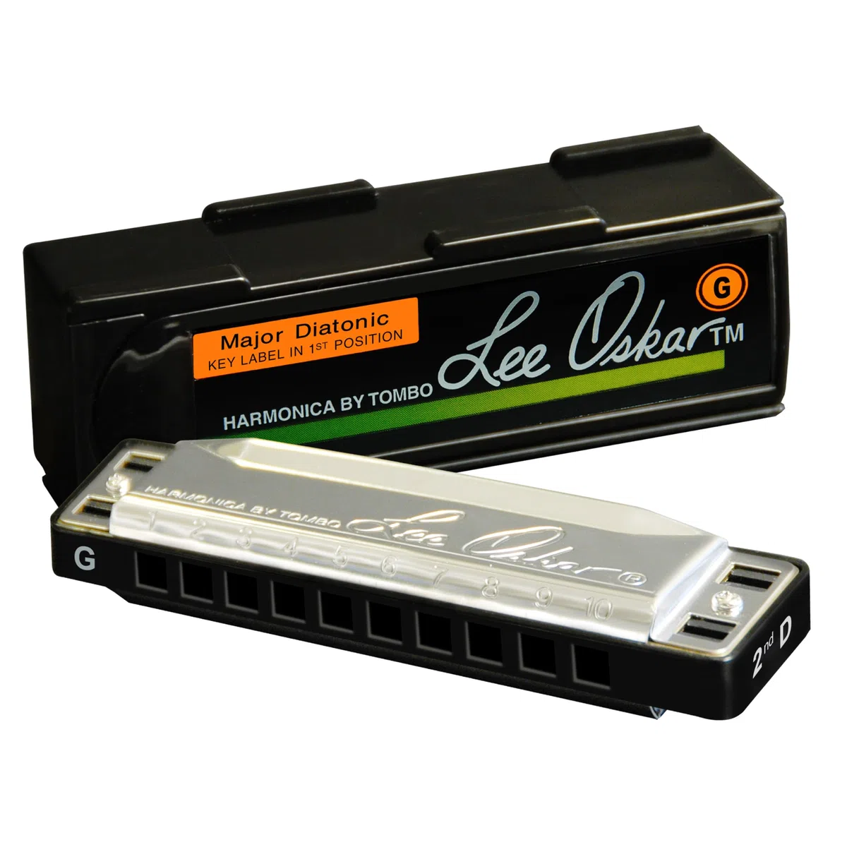 Lee Oskar Harmonica Major Diatonic Sol majeur pour Folk et Blues, Rock, Country, Jazz - Diatonique 10 trous - Plaques d'accord en laiton