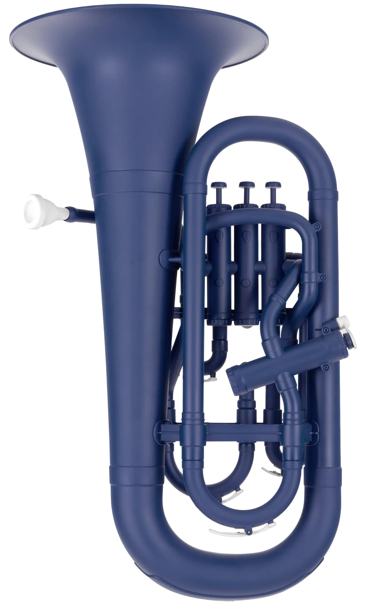 Classic Cantabile MardiBrass Euphonium Bb en plastique - 4 pistons en aluminium - seulement 2,2 kg - avec embouchure et housse - bleu mat