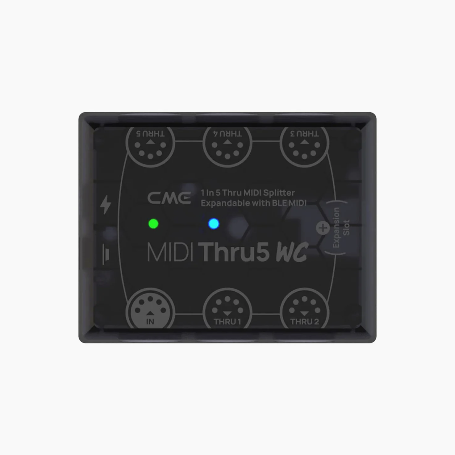 CME MIDI Thru5 WC – Répartiteur DIN 5 Broches 1 Entrée / 5 Sorties, Compatible SysEx, Clock et MPE, Extension Bluetooth Optionnelle
