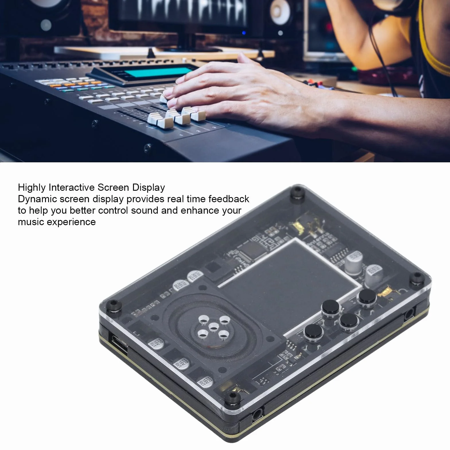 Generic Theremin Instrument de Musique électronique à Affichage Dynamique à écran Dynamique de 70 Tons pour Créer des Airs Fascinants, Module de Thérémine Portable pour Musiciens, Matériel