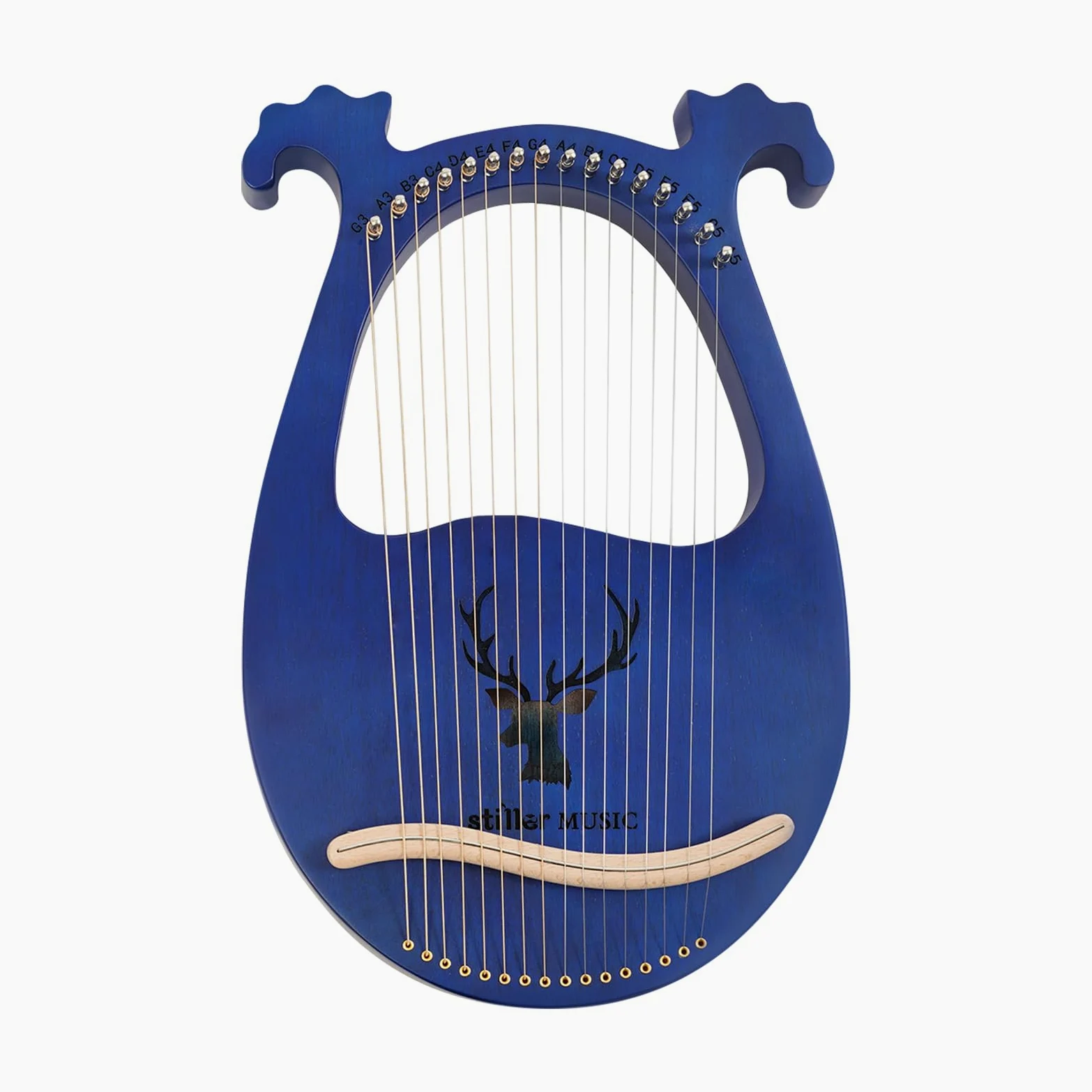 Lyre 16 cordes en acajou Lyre Harpe avec clé d'accordage Instrument de musique pour adultes enfants débutants