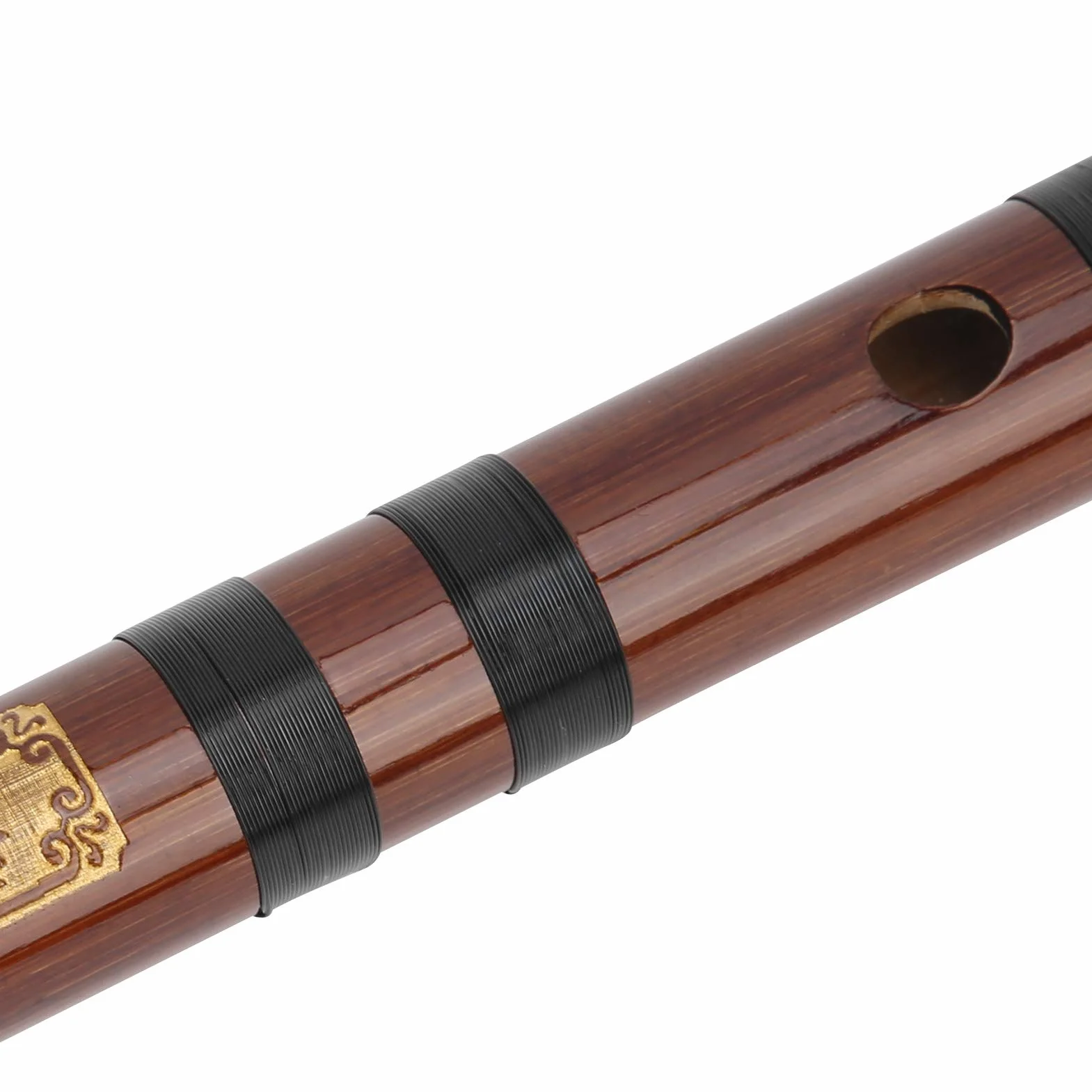 Walfront Flûte en Bambou D-Key Dizi Bitter Bamboo Flute For Beginners With Lettering Body 8 Years Dry Material Dizi Kit Chinese Music Instrument