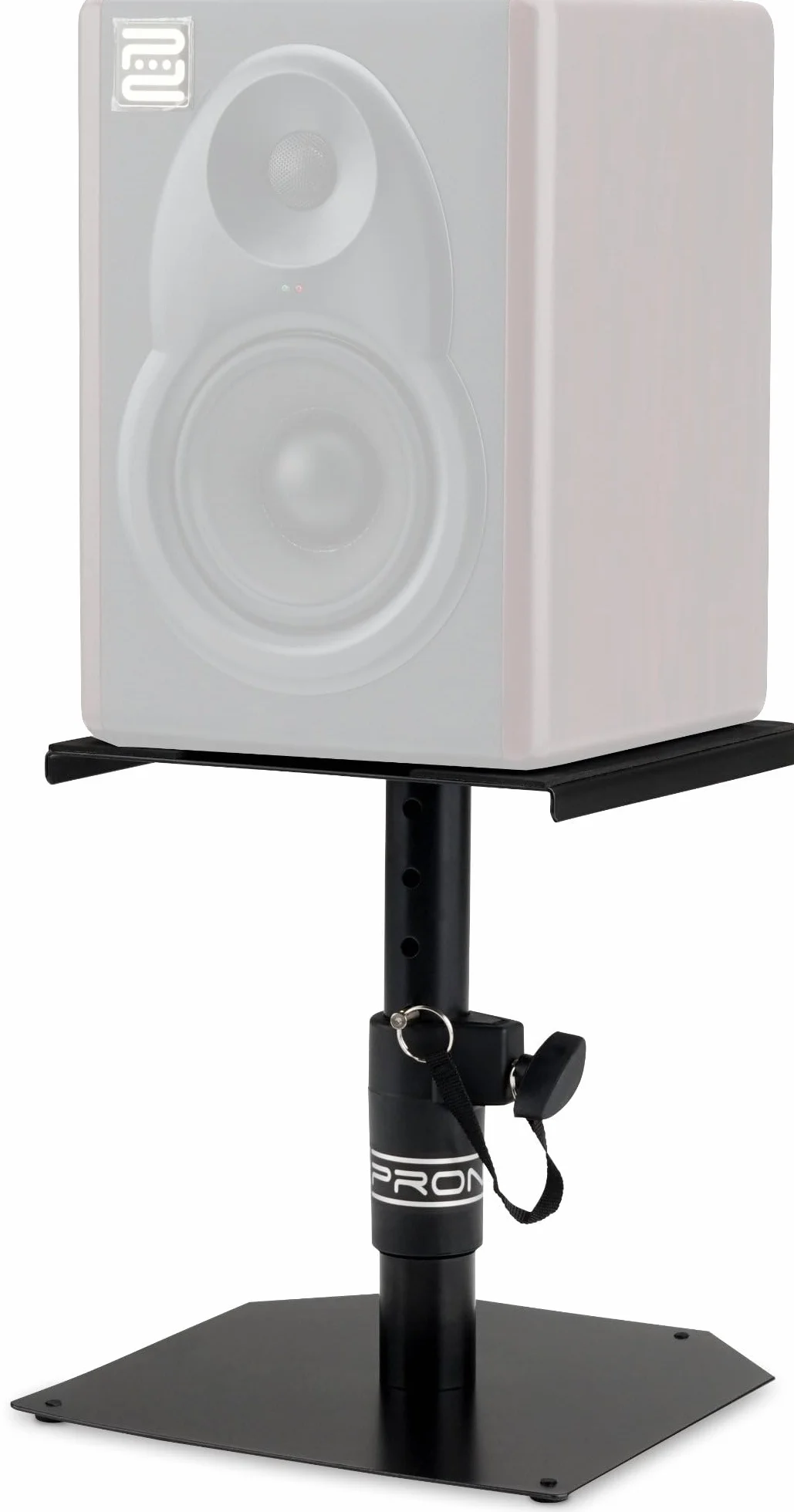 Pronomic SLS-15 Pieds de Table pour Moniteurs de Studio, 2 pieds stables, version basse, réglables 18,5-27,5 cm, surface avec bandes auto-agrippantes, couleur noire.