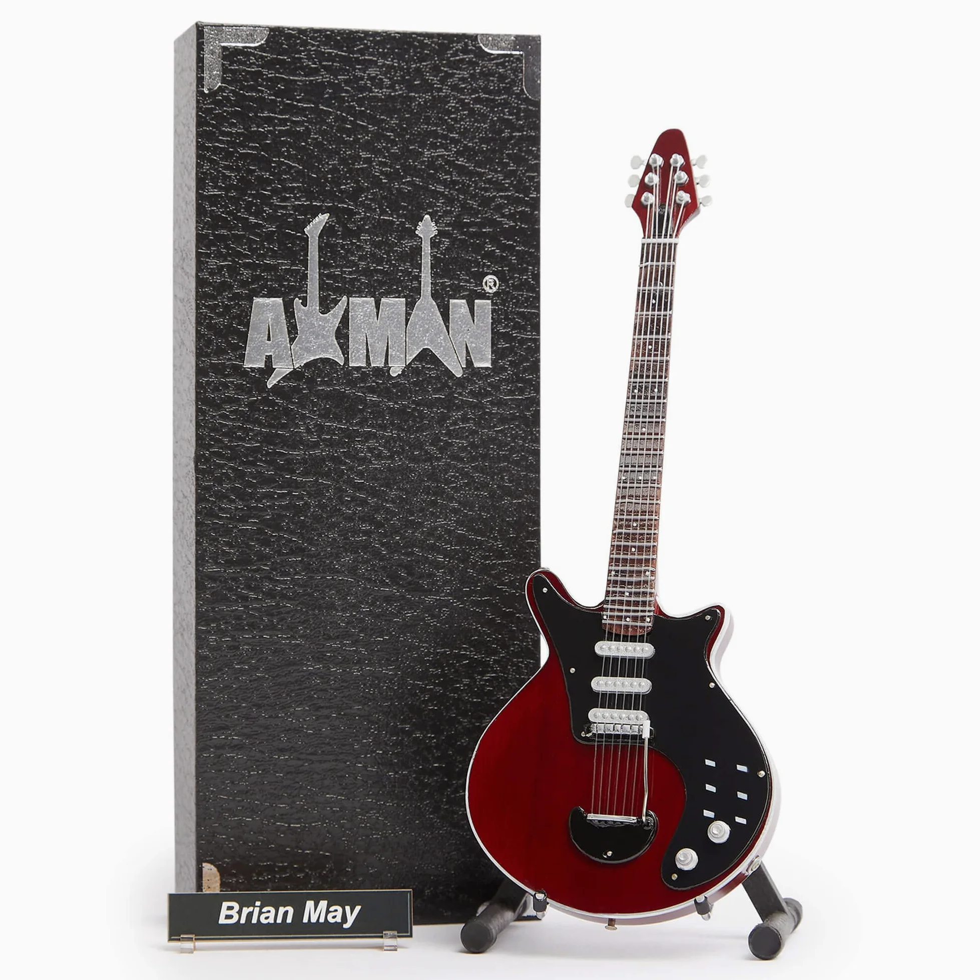 B May Queen Rouge spécial : Réplique de guitare miniature - Cadeaux de musique - Ornement fait à la main