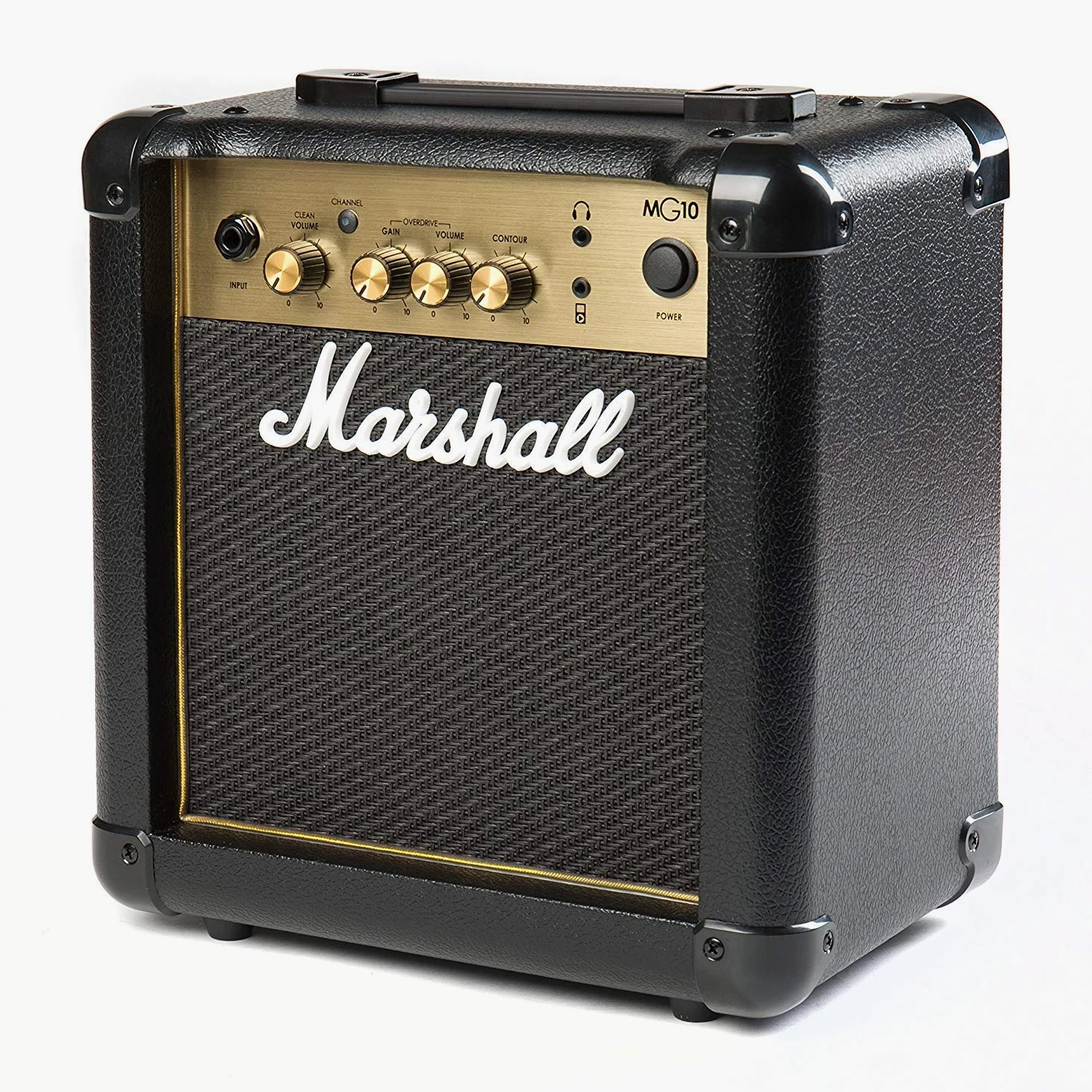 Marshall MG10G Amplificateur combo guitare, ampli d'entraînement adapté à la guitare électrique - noir et dore