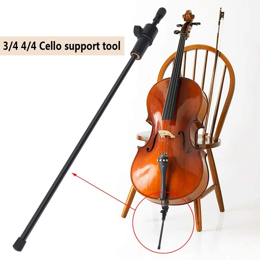 Violoncelle queue tige, résistance élevée fibre carbone, support violoncelle tige, pour musiciens professionnels et étudiants en pratique quotidienne
