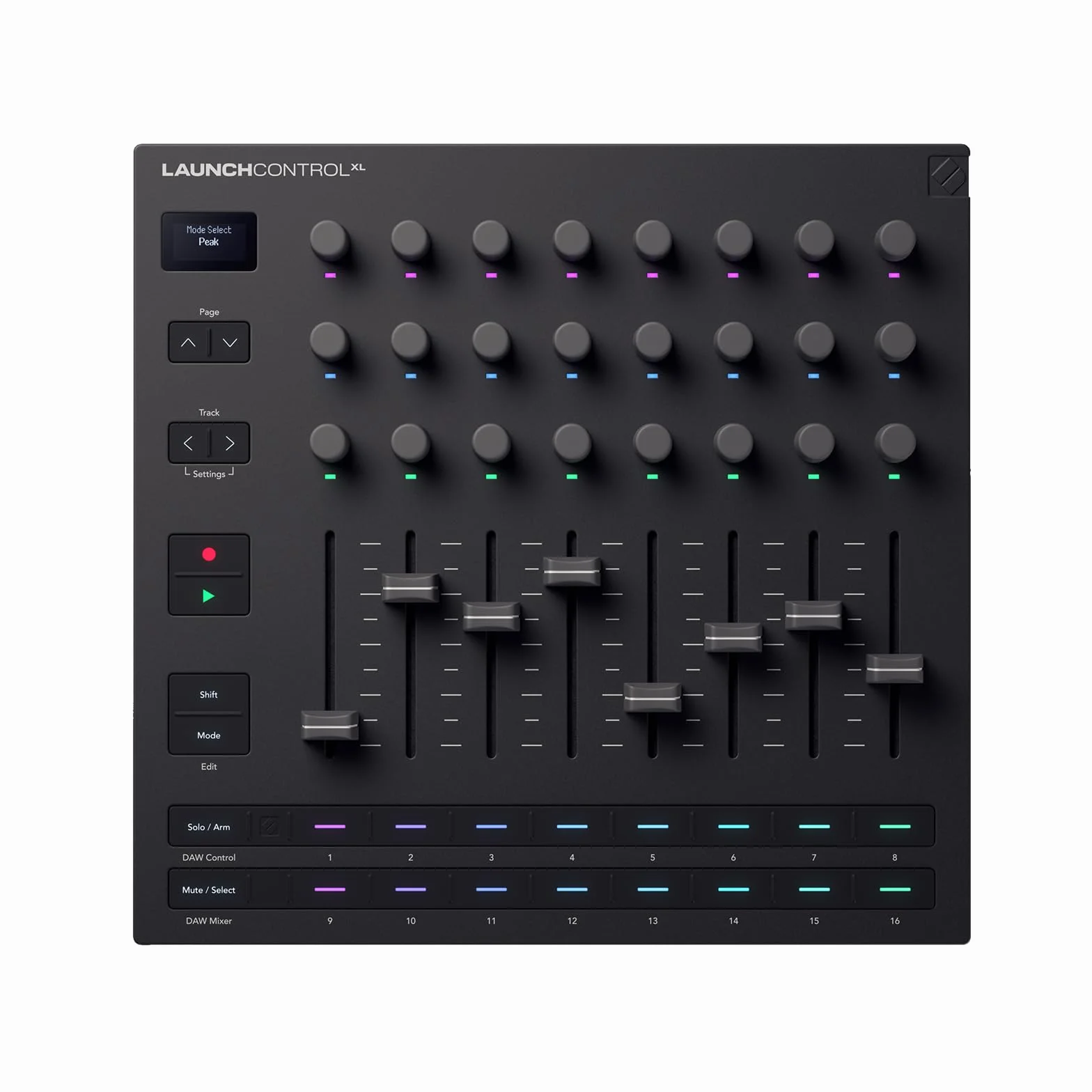 Novation Launch Control XL 3 – surface de contrôle et de mixage MIDI alimentée en USB pour les STAN et le matériel, avec 8 faders, 24 encodeurs sans fin, des entrée/sorties MIDI et un bundle logiciel
