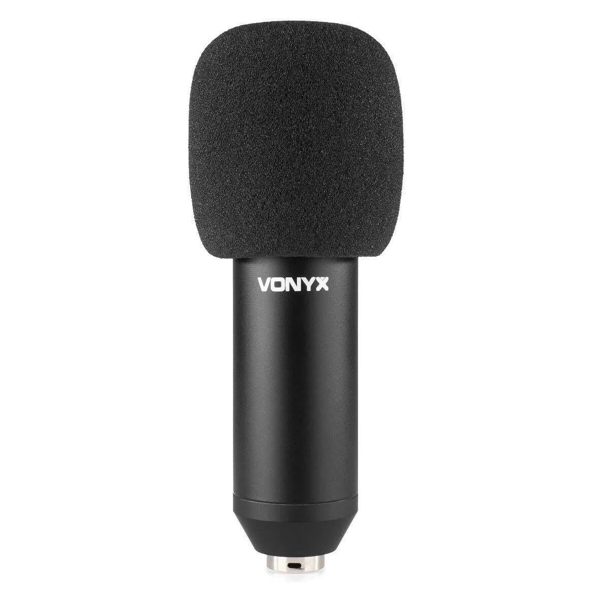 VONYX CM400 Microphone à Condensateur Noir et Or - Microphone de Studio, Grand Diaphragme, pour Chant et Instruments, Faible Distorsion, SPL Élevé, Prise Jack 3,5mm, Idéal pour Studio et Streamer