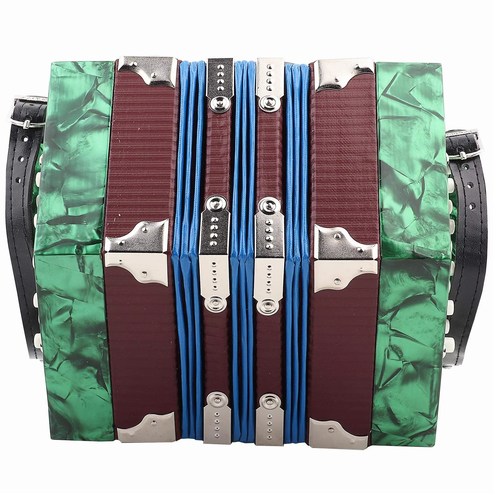Facile à Apprendre à Jouer en Concertina pour l'exercice d'entraînement pour la Pratique des débutants(Green)