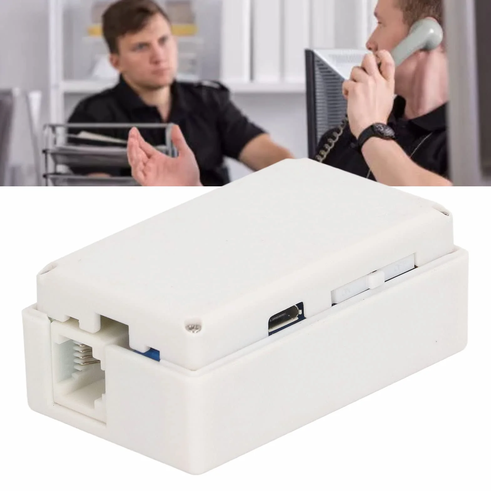 Enregistreur de téléphone, mini enregistreur vocal audio pour téléphone avec mémoire de 32 Go, enregistrement en boucle interface Rj11 enregistreur d'appels téléphoniques fixes pour la maison et le