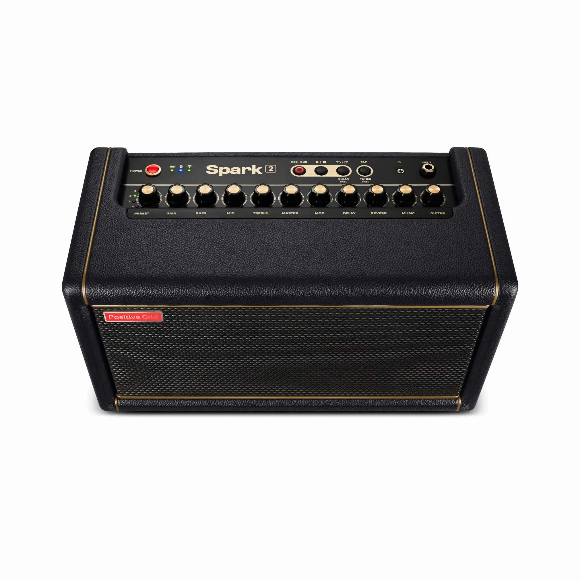 Positive Grid Spark 2 Ampli d’étude pour Guitare et Enceinte Bluetooth de 50 Watts avec Looper, Fonctions intelligentes et appli, pour Les Guitares électriques, acoustiques et Les Basses