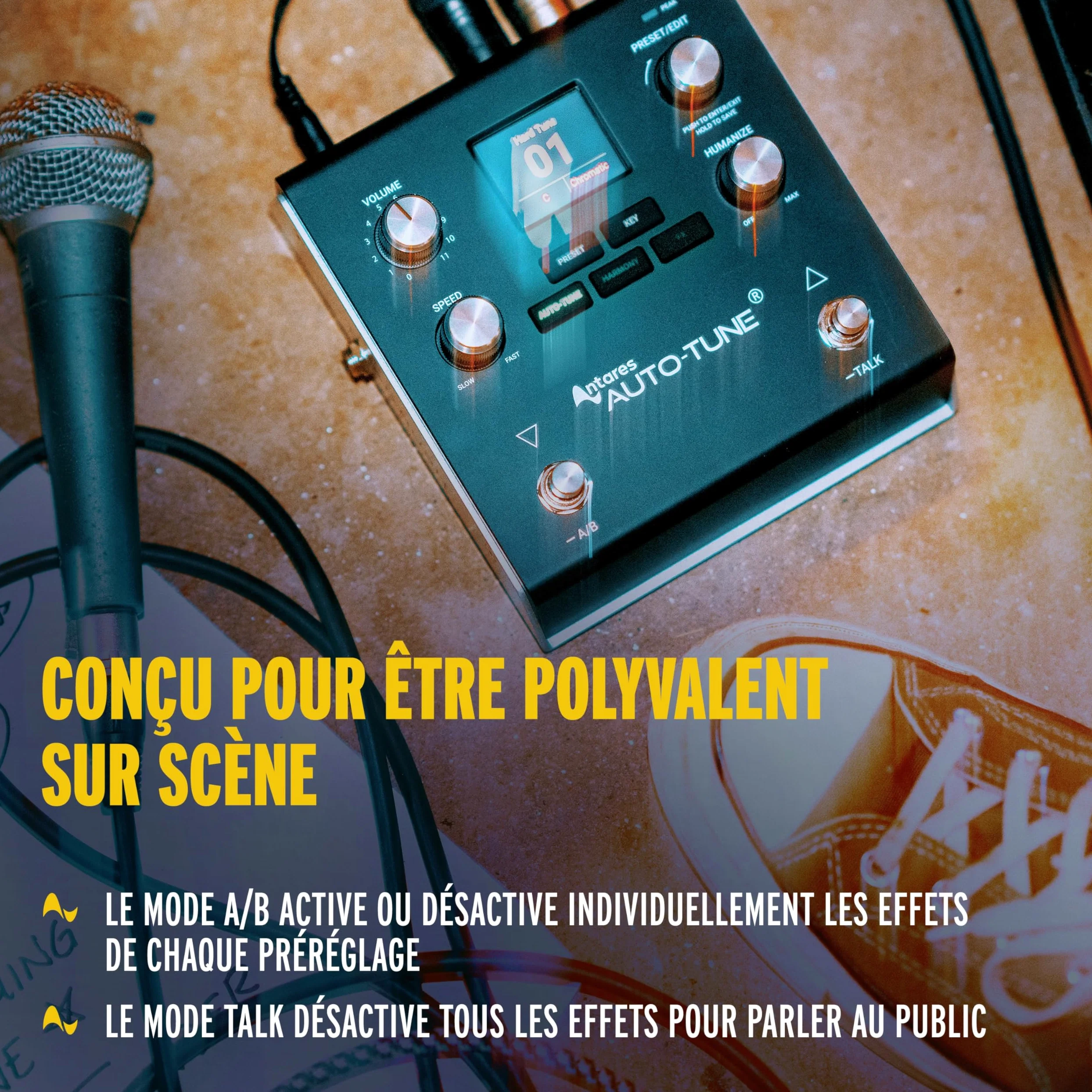 HeadRush VX5 - Pédale d'effets Vocaux avec Antares AutoTune, Correction de Tonalité en Temps Réel, Harmonie vocale, Entrées Guitare et Micro, Interface Audio