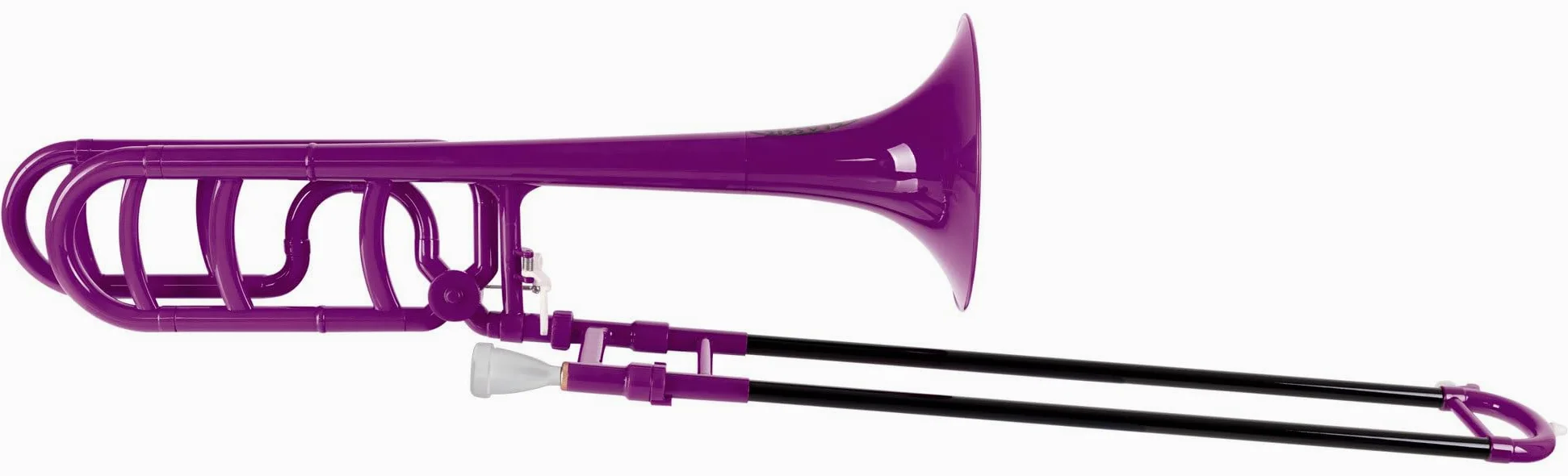 Classic Cantabile MardiBrass Trombone Quart en ABS plastique - Accord Bb/F - Coulisse en fibre de verre - 850g léger - Perçage : 13,9 mm - avec embouchure et housse - violet