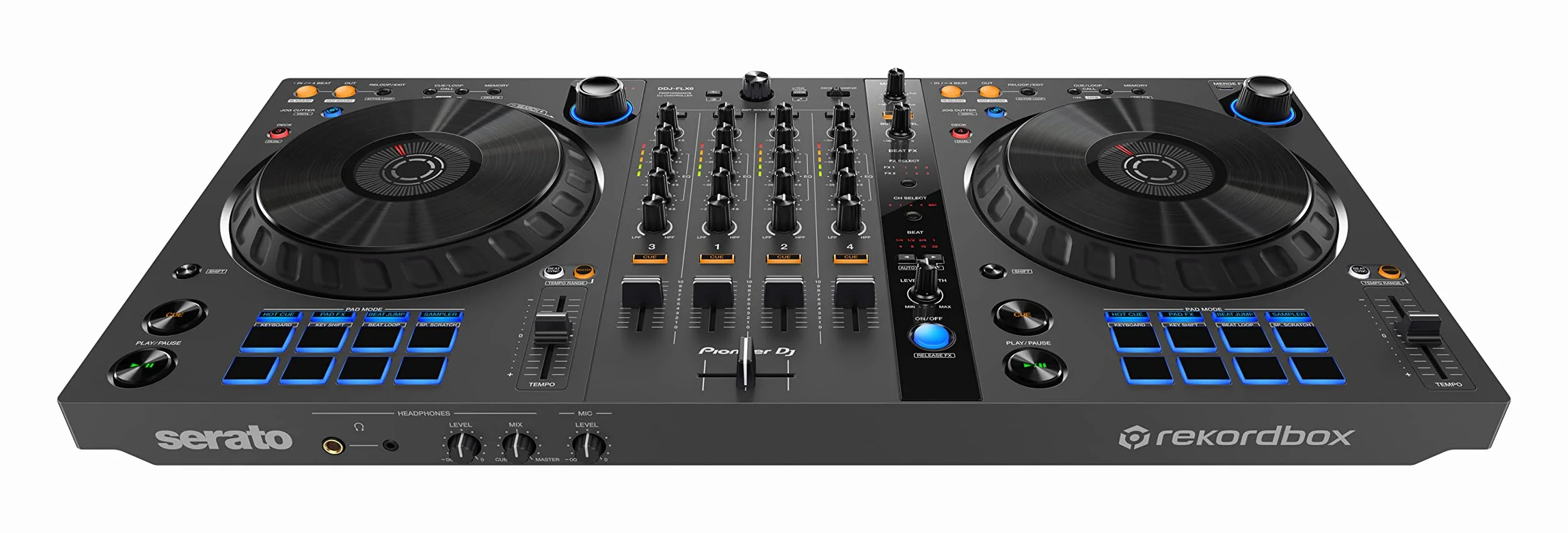 Pioneer DJ DDJ-FLX6-GT Contrôleur 4 canaux pour Rekordbox Serato Traktor Virtual DJ