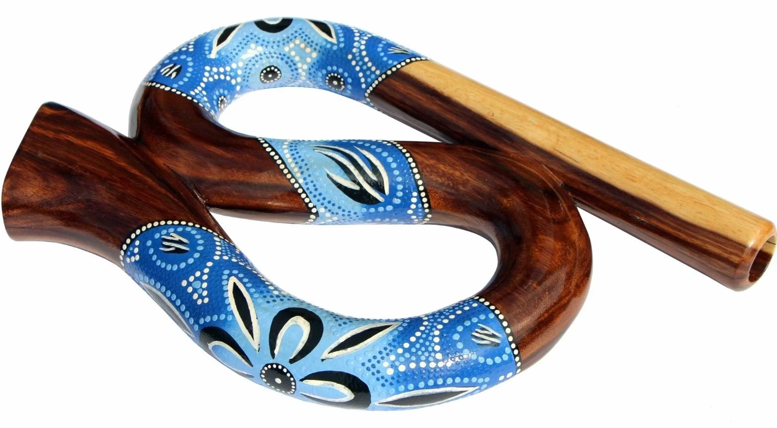 Rond Didgeridoo de voyage Horn Travel didge did104 Bleu