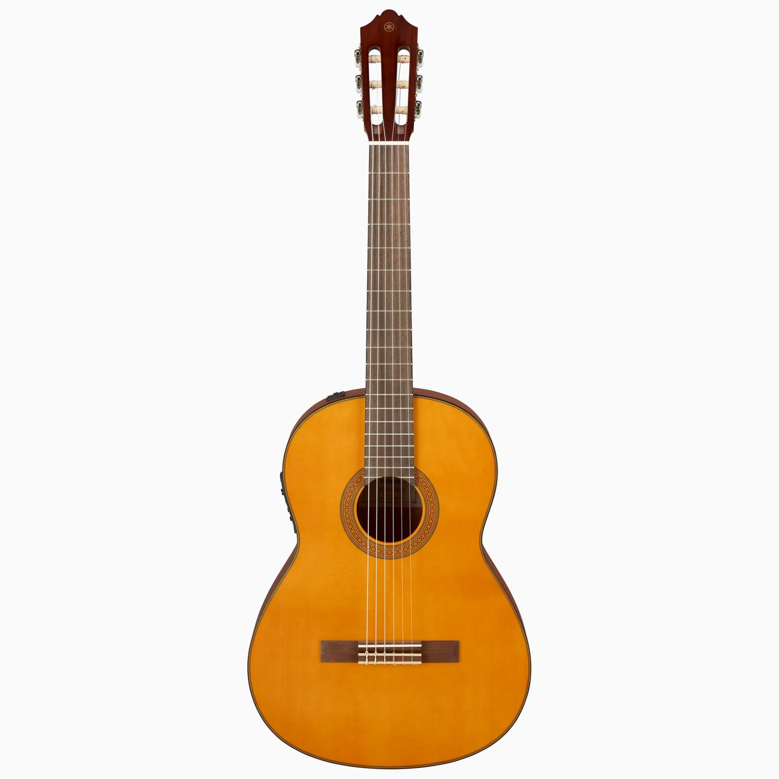 YAMAHA CGX122MC Guitare Classique Électro-Acoustique Taille Standard – Table en Cèdre Massif, Diapason 650 mm, Cordes Nylon, Son Chaud et Riche, Grand Confort de Jeu, Préampli Systèm73