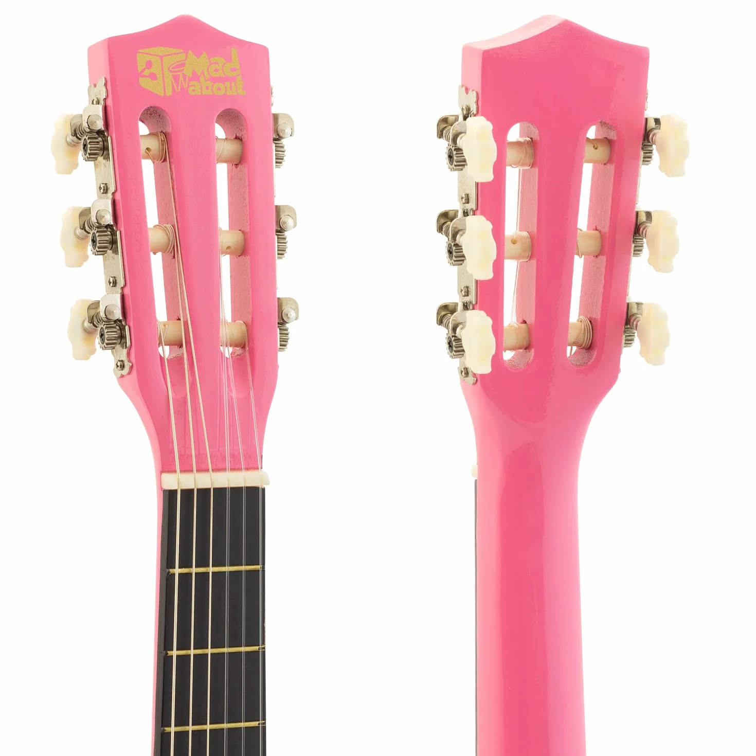 Mad About MA-CG09 Guitare Classique avec Étui de Transport, Sangle, Médiator et Cordes de Rechange, de Taille 1/2, Rose