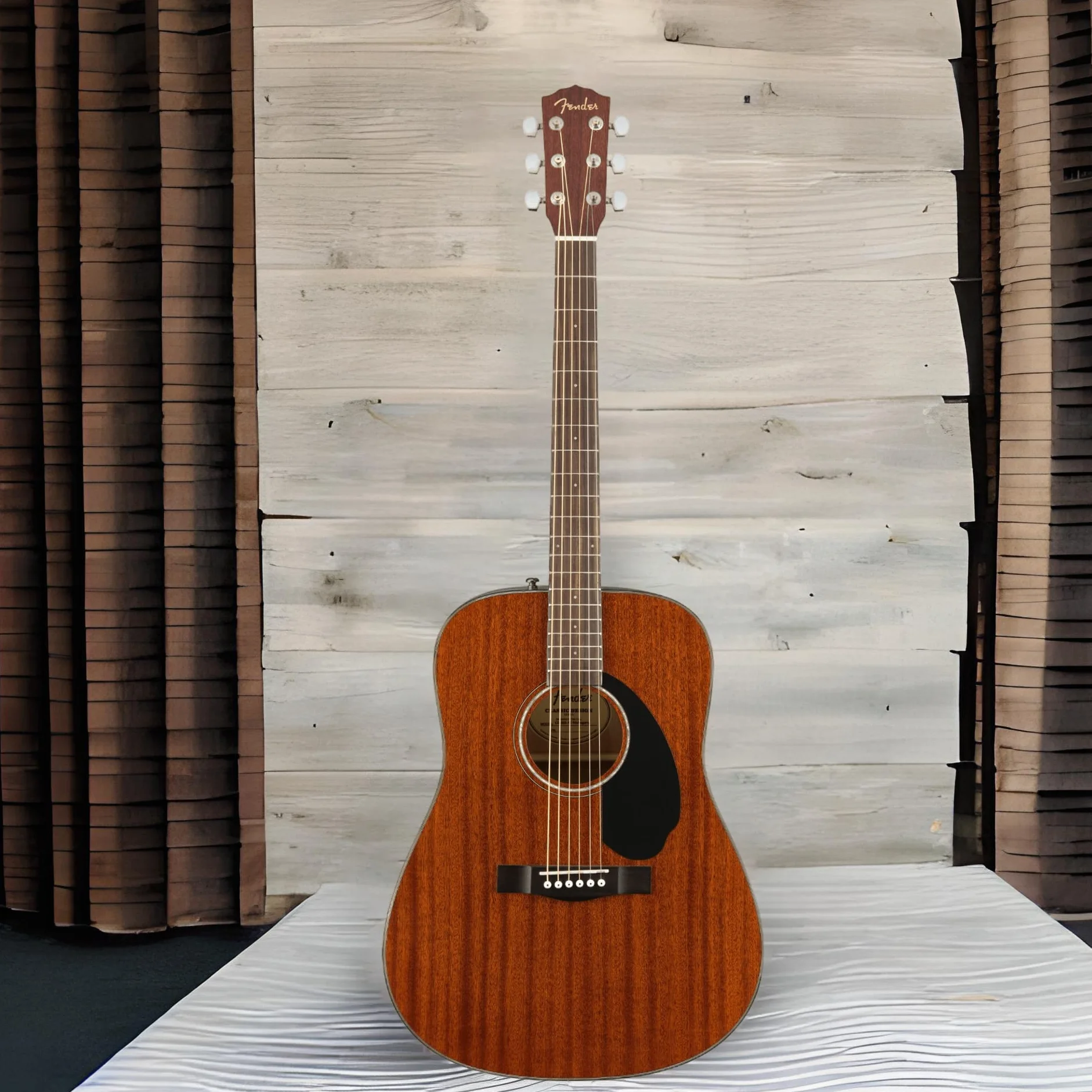 Fender CD-60S Dreadnought Guitare Acoustique, Touche en Noyer, Tout Acajou, Inclus des Cours Virtuels Gratuits sur Fender Play