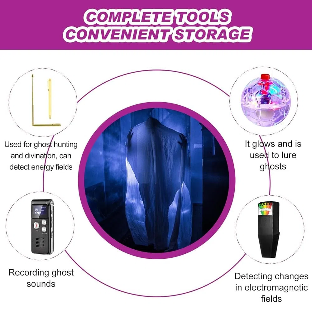 Kit d'équipement 8 pièces testeur d'équipement paranormal pour le bureau à domicile