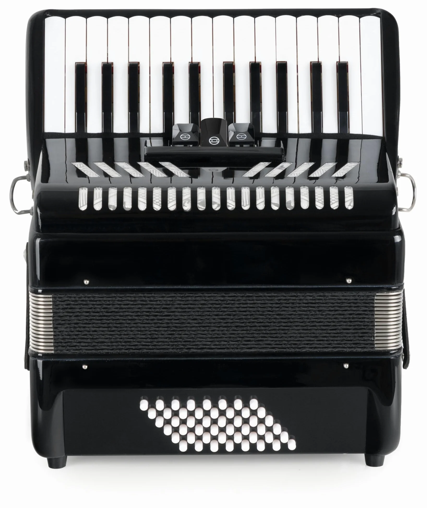 Accordéon Classic Cantabile 48 Basses "Secondo V" - Accordéon à touches - 2 voix - 26 touches aiguës - avec sangles & housse sac à dos - Noir