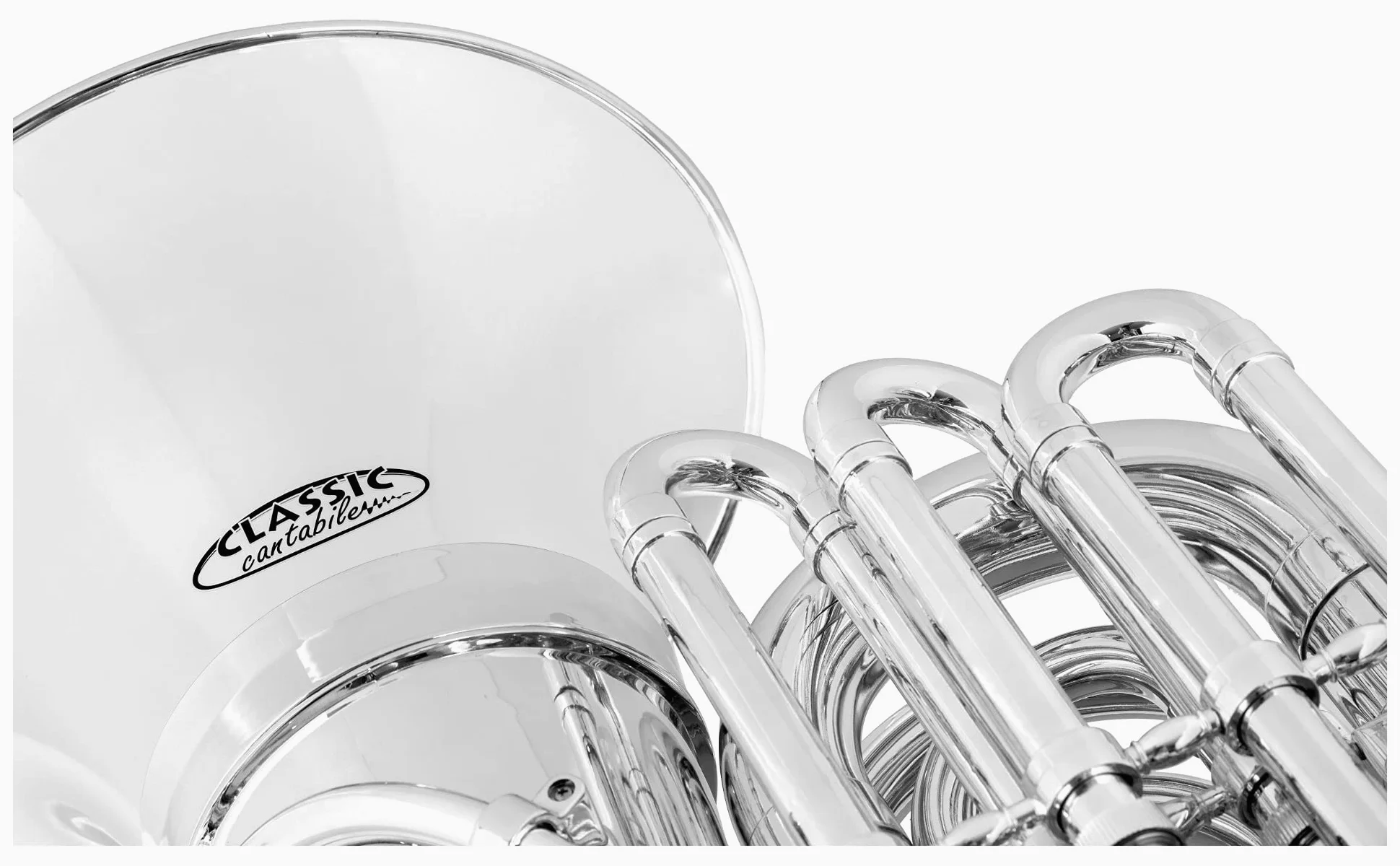 Classic Cantabile MardiBrass Tuba Bb en plastique - Extrêmement légère et très stable - Corps en ABS plastique - Soudure et mécanisme en laiton - avec housse & embouchure - Couleur : argent