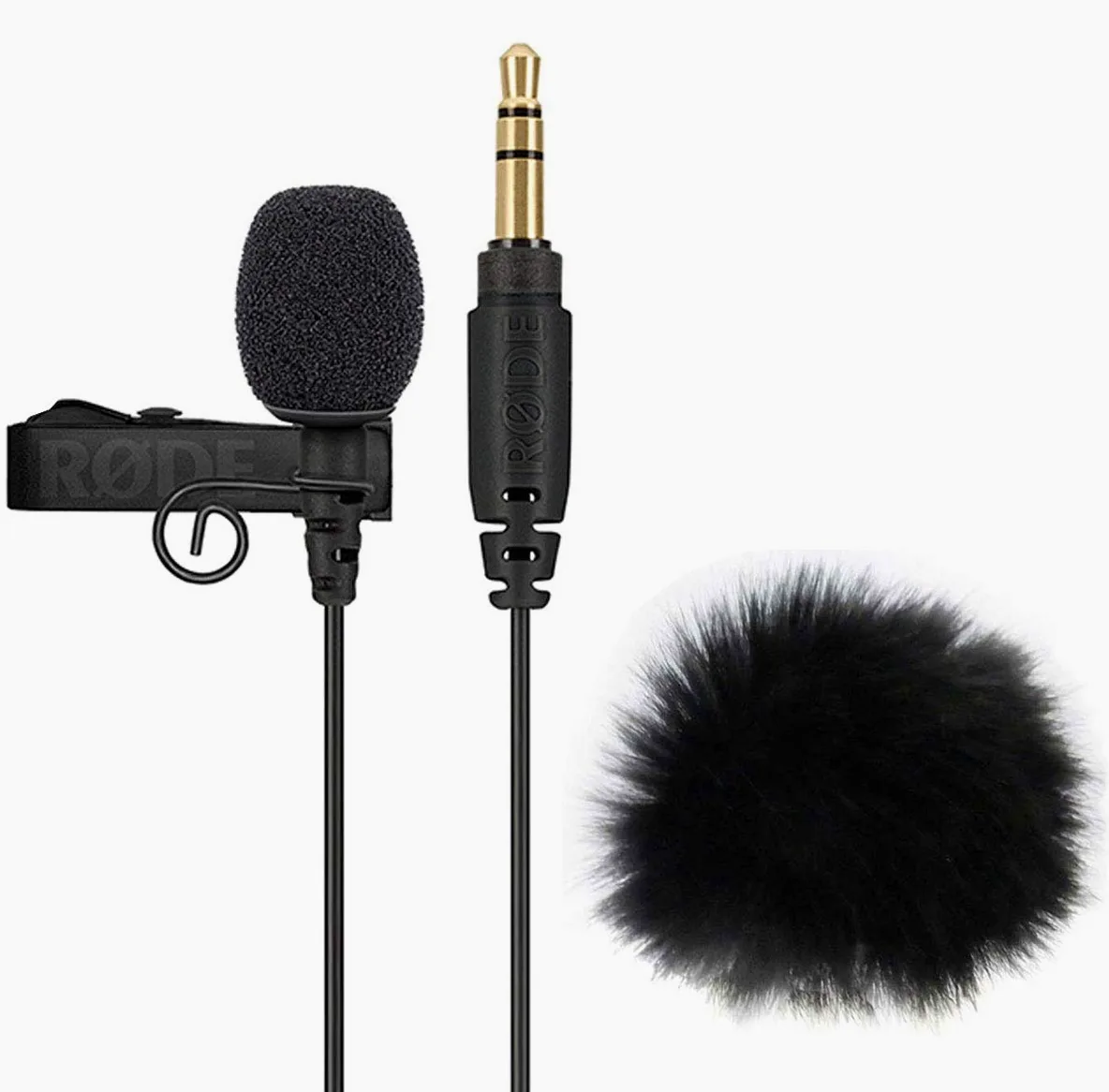 Rode Lavalier GO Microphone cravate + bonnettes anti-vent à fourrure Keepdrum WS05