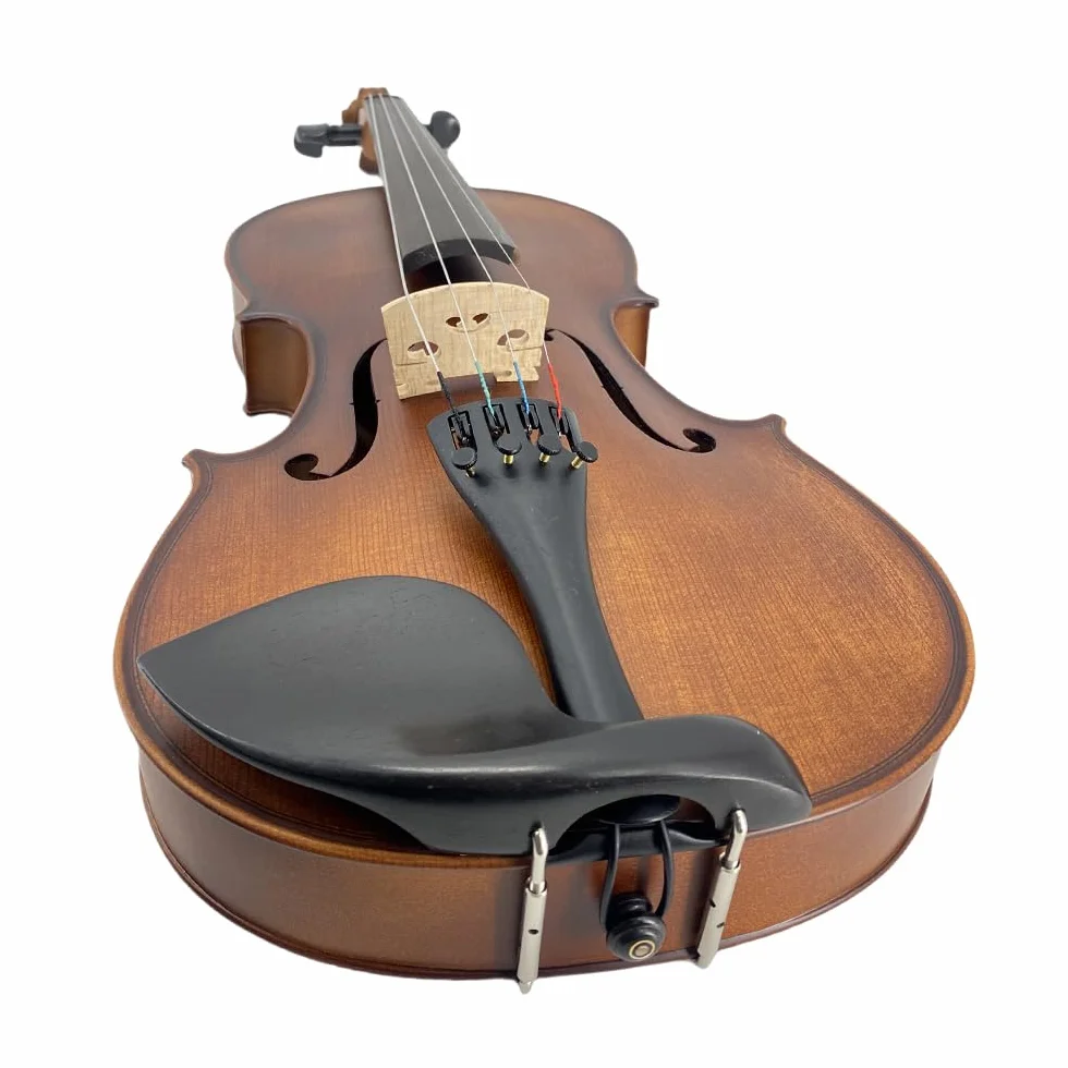 Yinfente Alto acoustique à 4 cordes de 39,4 cm pour étudiants, débutants, instrument d'alto complet professionnel fabriqué à la main avec étui, archet du Brésil, chiffon de nettoyage, chevalet, cordes