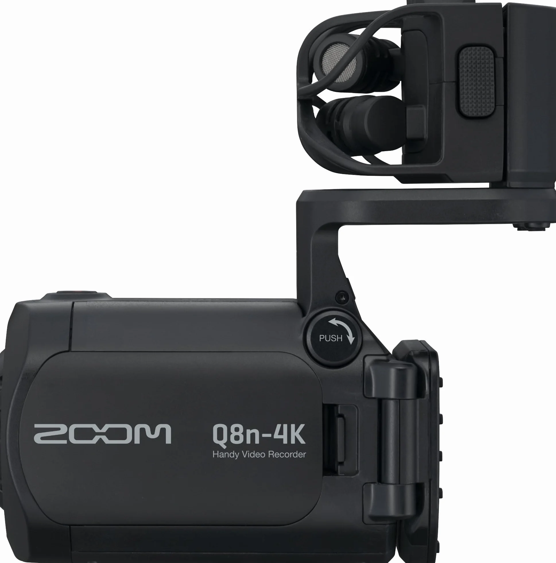 Zoom Q8n-4k Enregistreur vidéo UHD 4K, 4 pistes audio, capsule microphones stéréo X/Y amovible, 2 entrées XLR, objectif grand angle 150°, mode selfie, pour musique, vidéos YouTube, streaming, webcam
