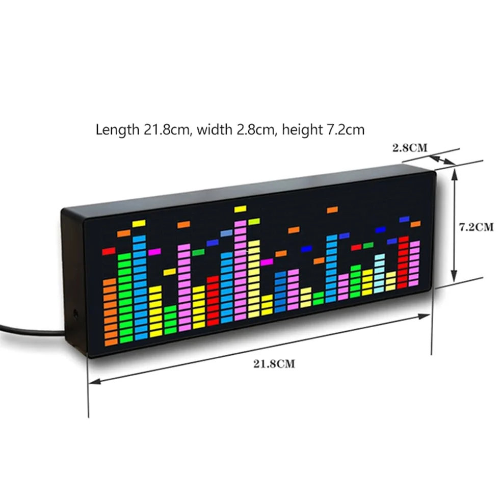 DAZZLEEX Indicateur de spectre audio à LED pour musique, VFD, affichage de l'atmosphère audio, horloge de mélange de couleurs, contrôle vocal