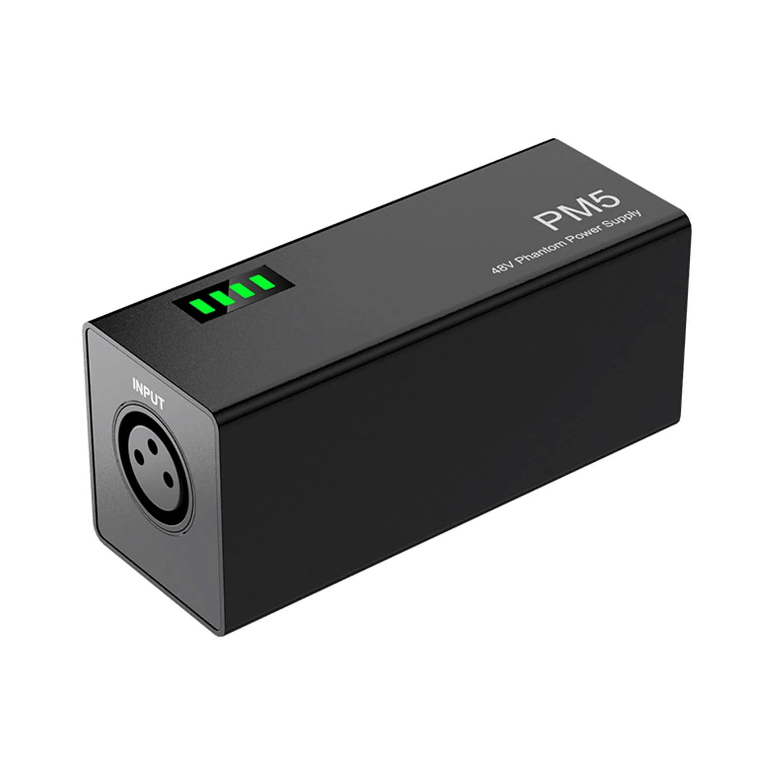Denash Alimentation Fantôme 48 V, Alimentée par Batterie Portable avec Batterie Rechargeable Intégrée de 1 500 MAh et Sortie D'entrée XLR, pour Microphones à Condensateur,