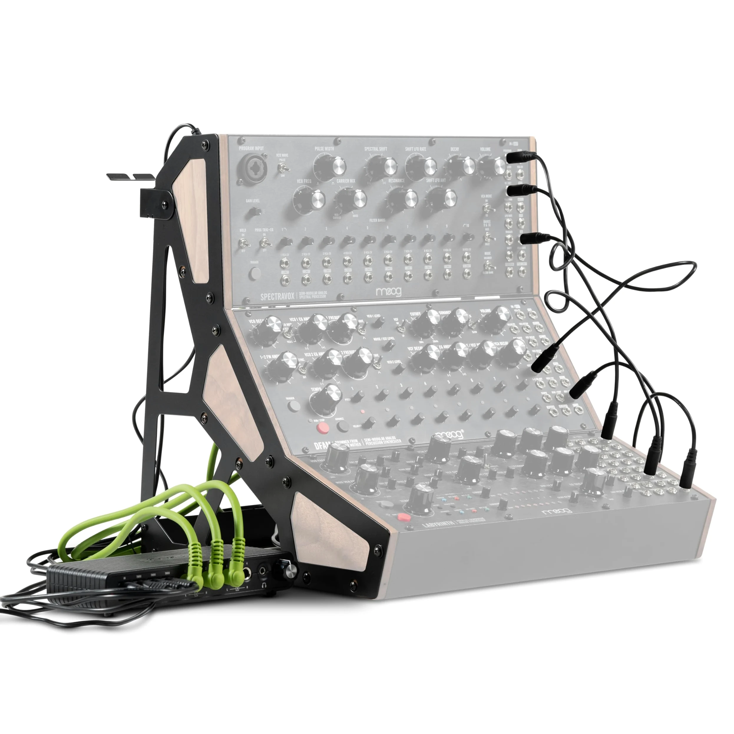 MOOG Sound Studio Kit d'Accessoires avec Rack Trois Étages, Sommateur Analogique, Housse, Câbles Patch et Audio, Organisateur de Câbles, Alimentation
