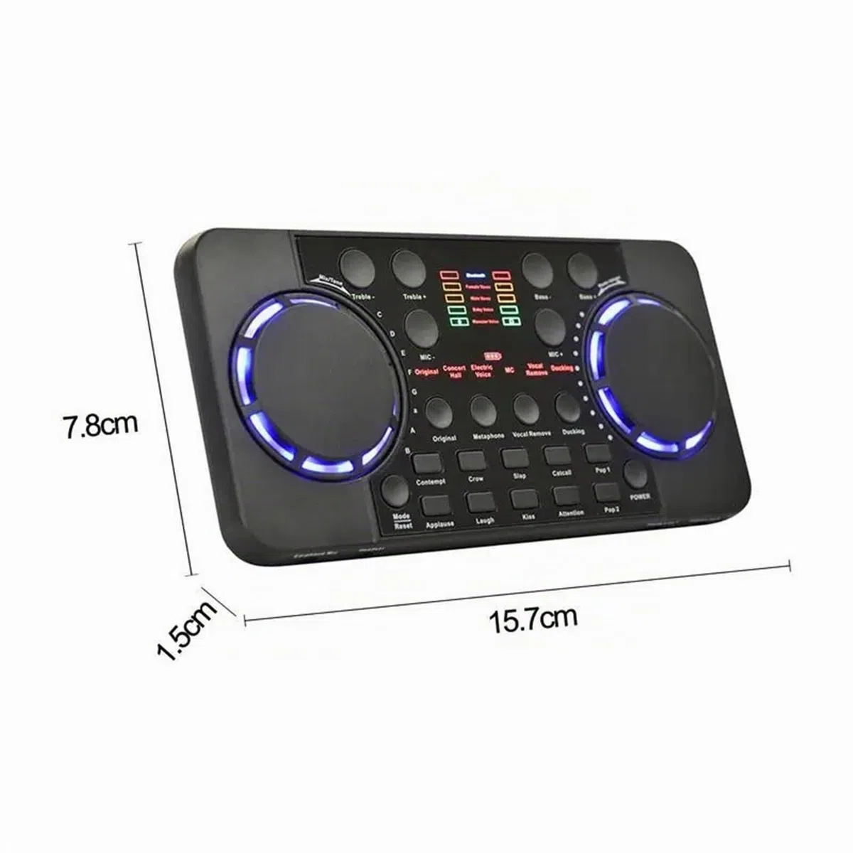 Contrôleur dj Mini mélangeur * dio avec dents bleues, carte son Portable, DJ 16 effets numériques, Console de réduction du bruit, enregistrement USB for le chant Table de mixage DJ