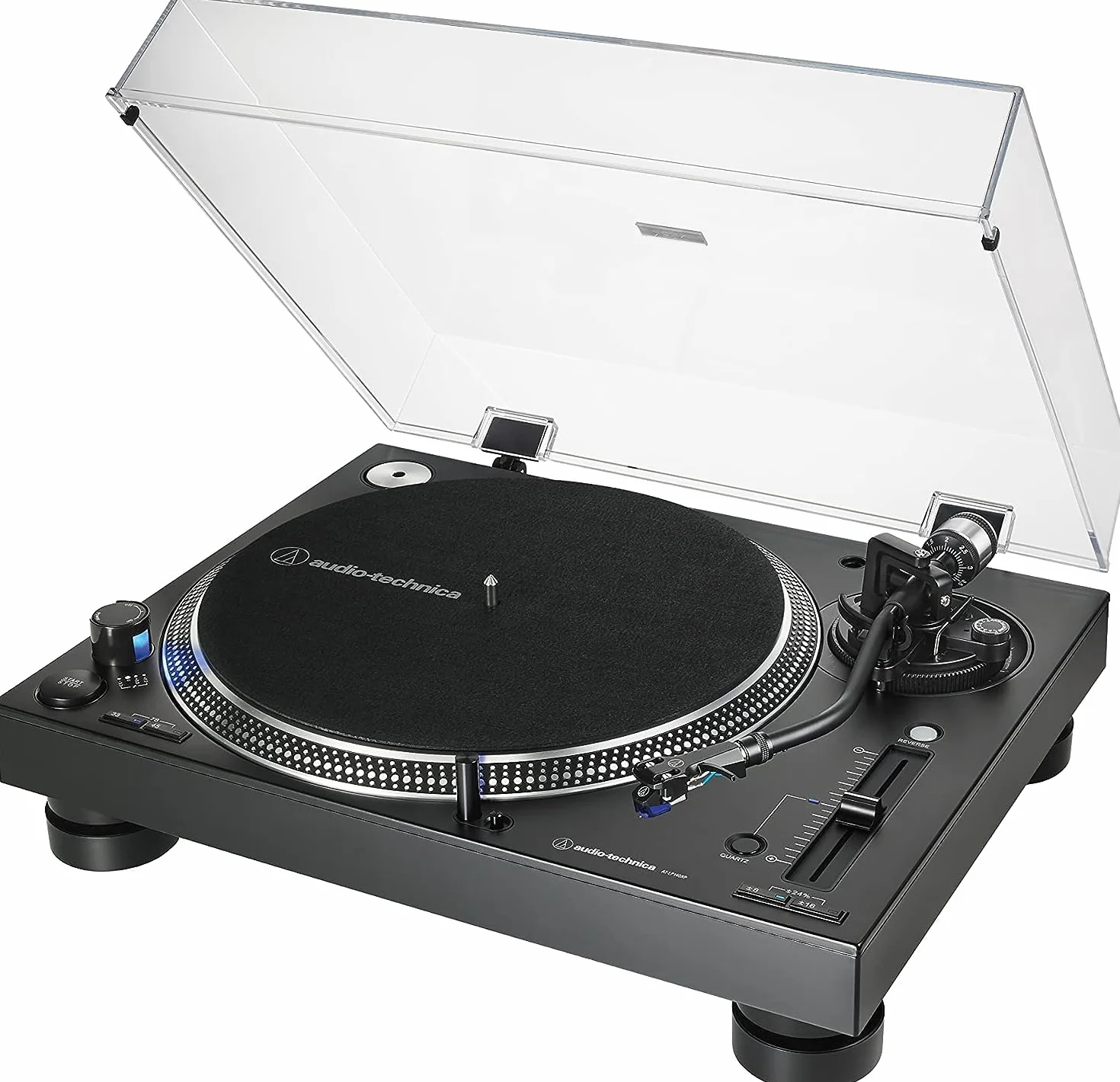 Audio-Technica LP140XPBKEUK Platine professionnelle à Entraînement Direct Noir