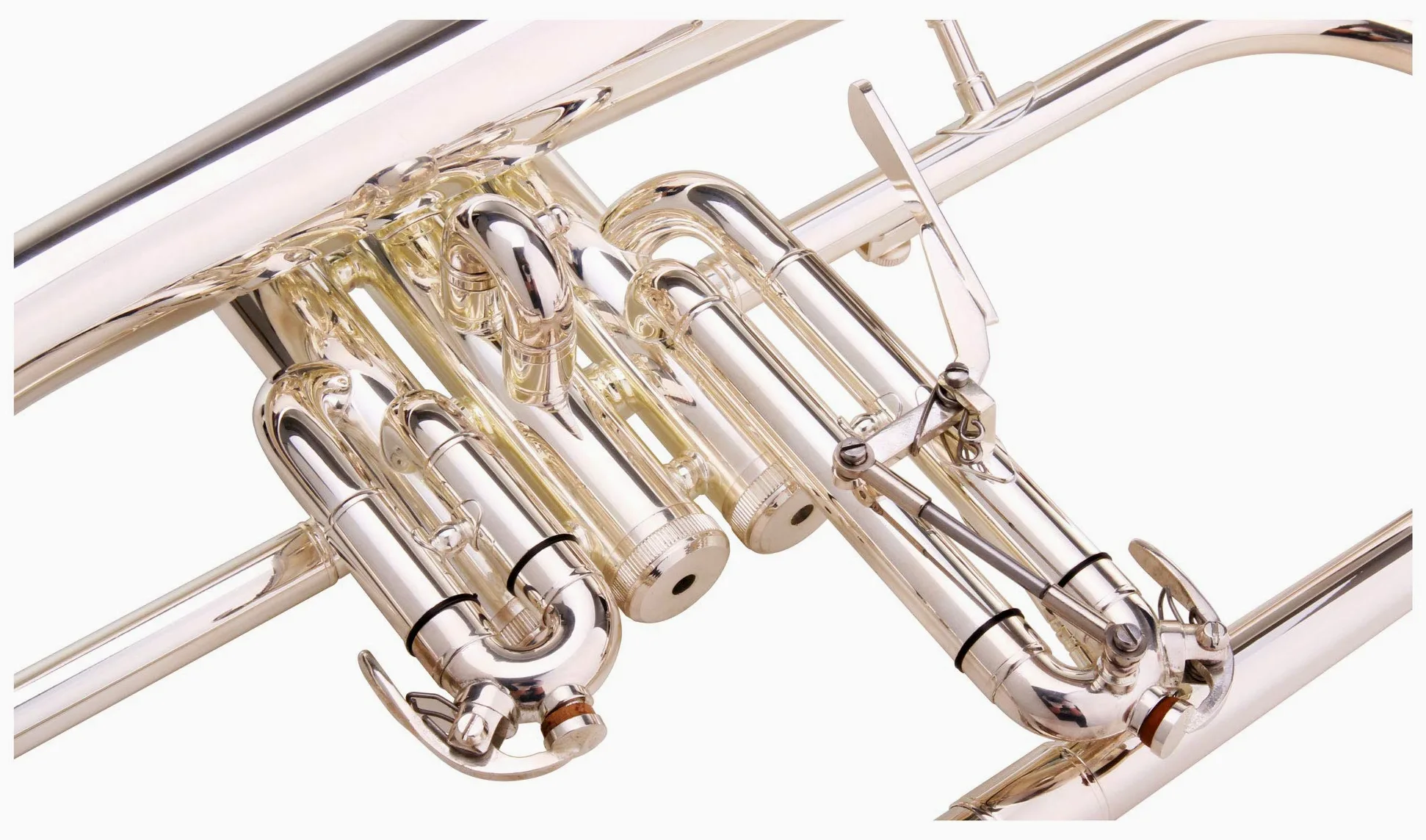 Classic Cantabile FL-26S Bugle (accord Bb, coulisse à levier, 3 clés d'eau, embouchure, étui) argenté