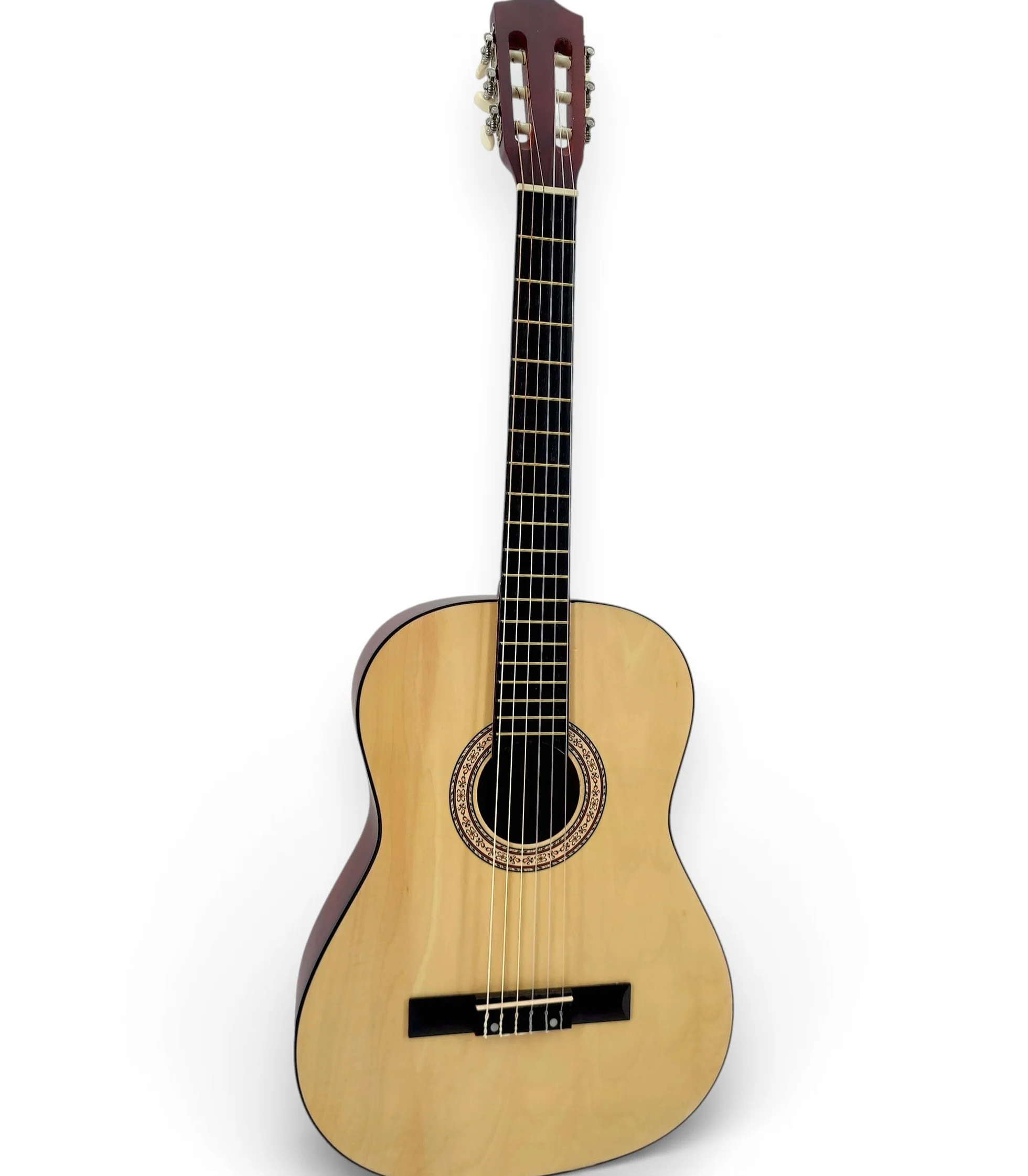 AMBRE - Pack Guitare Classique 4/4 Droitier + 10 Accessoires + CD & Cours Vidéo – Cordes Nylon, Livrée Accordée – Prime 24h (Naturel, 4/4, Droitier)