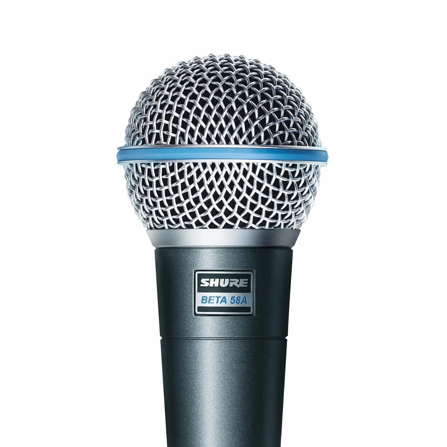 Shure Beta 58A Microphone Vocal - Micro Dynamique Supercardioïde à Un Élément pour la Scène et Le Studio, avec Adaptateur de Pied Réglable A25D, Adaptateur de Filetage de 5/8" à 3/8" (Euro)