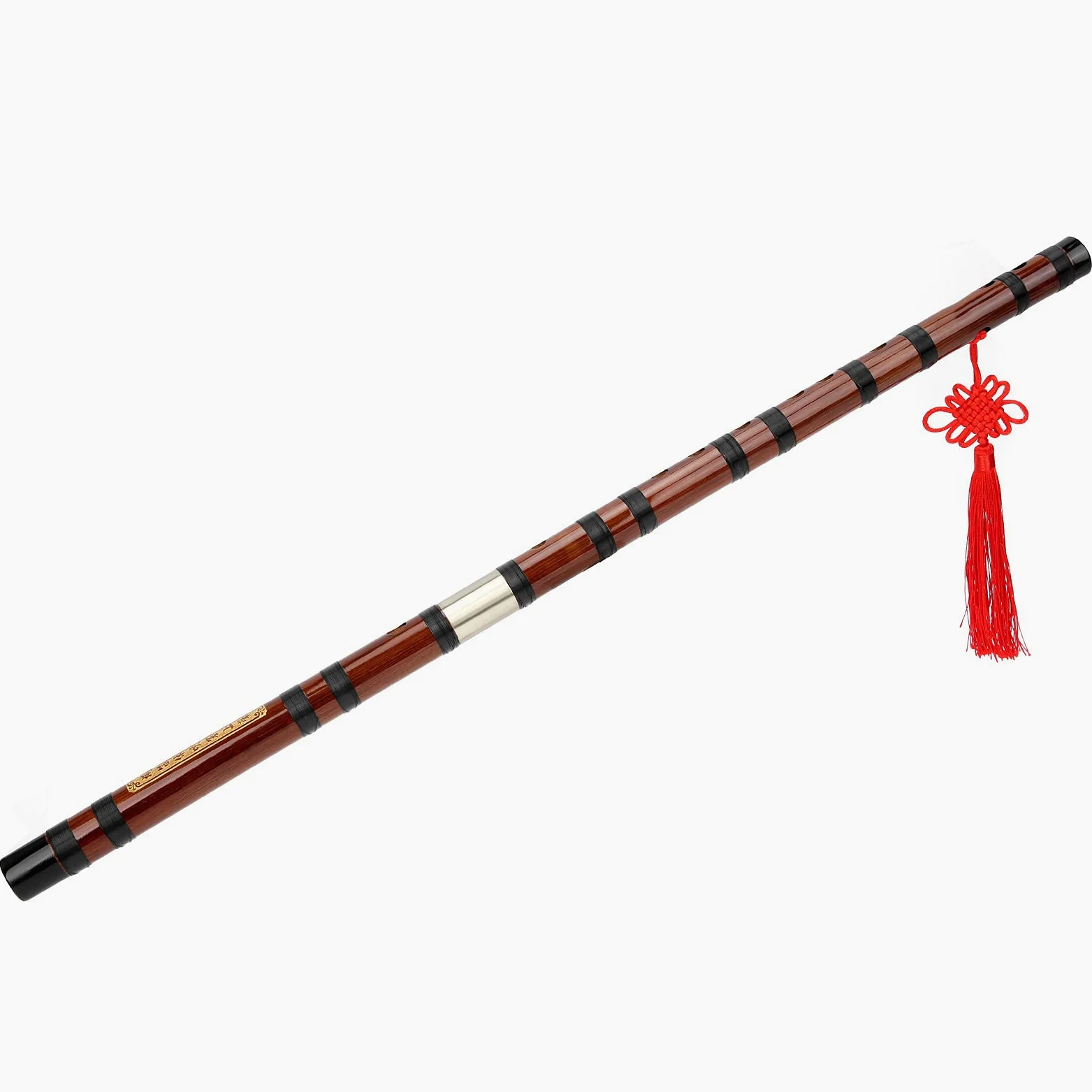 Flûte en Bambou Eujgoov, D-Key Flûte en Bambou Amère Dizi Instrument Chinois Traditionnel avec étui de Transport pour Débutants