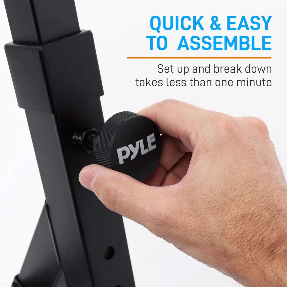 Pyle Support Clavier, Support Piano avec hauteur réglable et inclinaison, Keyboard Stand en Z, Pied Piano-Pliable, pour studio à domicile, Noir