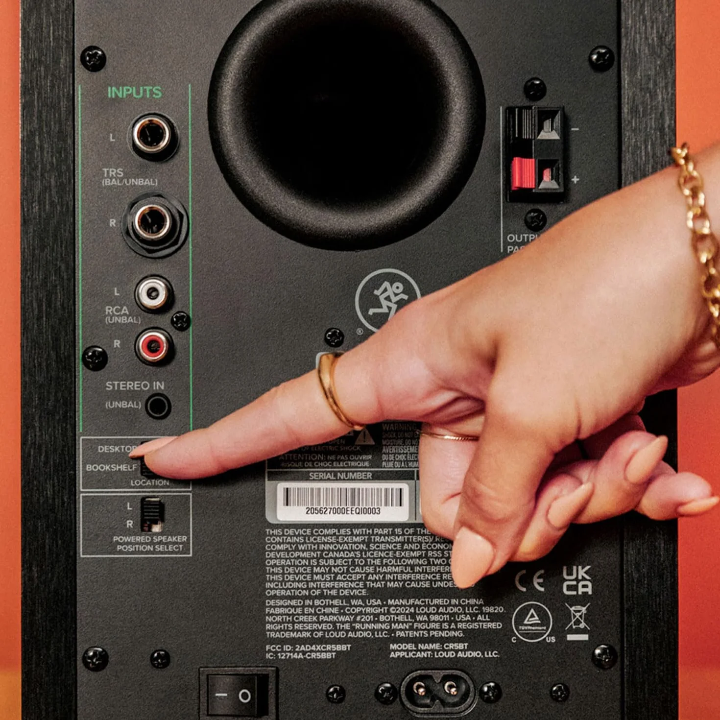 Mackie CR3.5BT Moniteur de studio actif 2 voies haut-parleur Bluetooth avec 2 câbles jack Keepdrum
