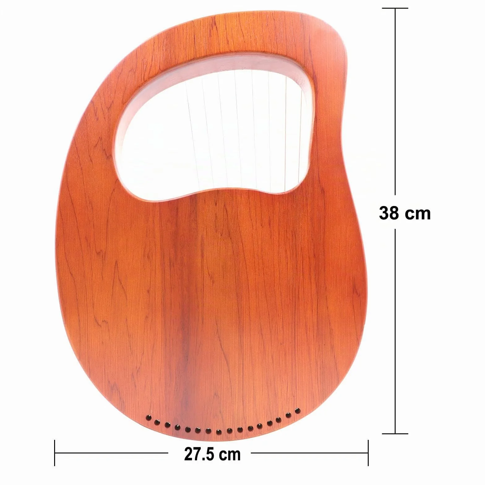 Rayzm Lyre Harp, Instrument de Lyre en acajou en bois massif avec conception brevetée, Harpe Portable 16 cordes en métal Lye pour adultes/enfants/débutants
