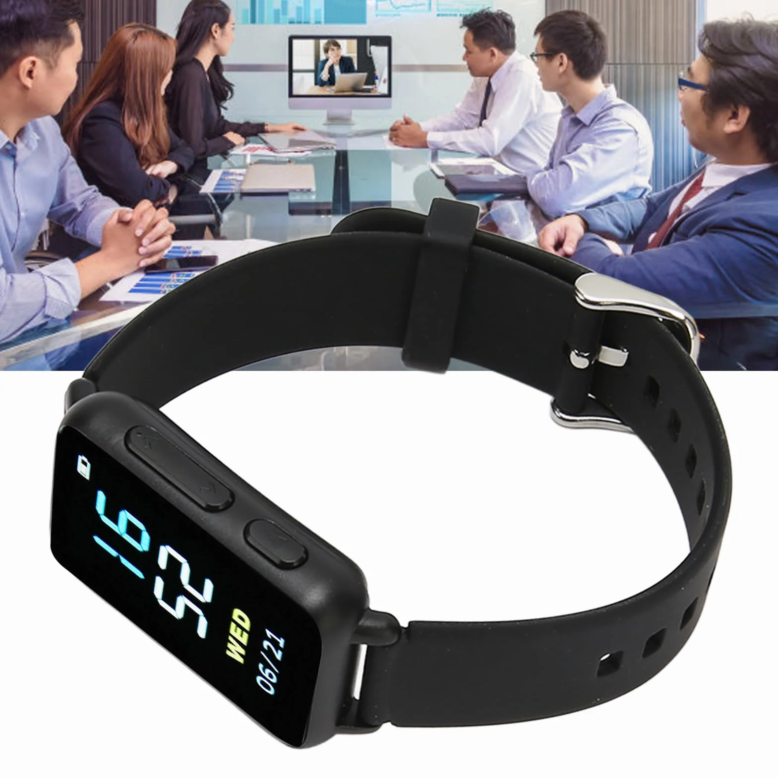Montre Enregistreur Vocal, Enregistreur activé par la Voix avec 50 Heures de Temps D'enregistrement Continu, Enregistreur MP3 avec Appareil Audio D'enregistrement de (64g)
