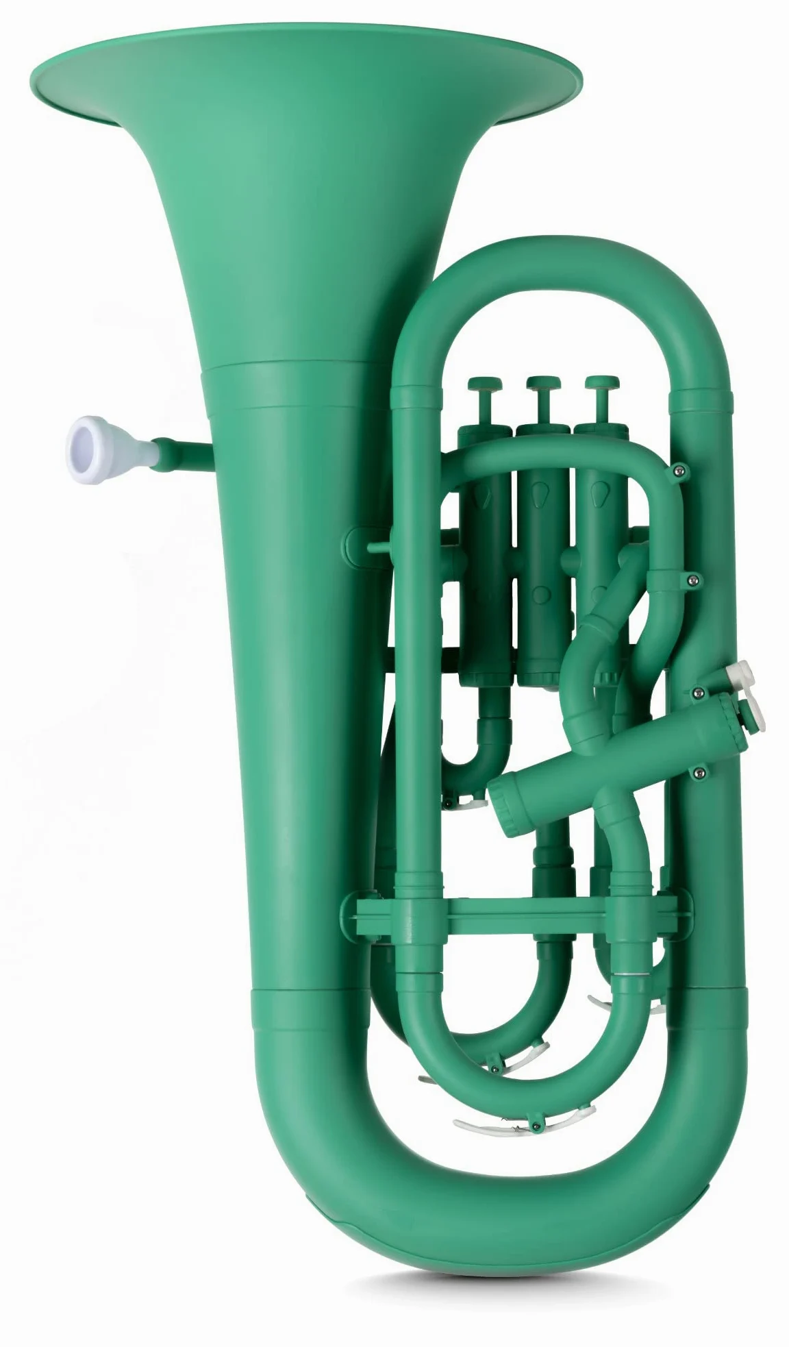 Classic Cantabile MardiBrass Euphonium Bb en plastique - 4 pistons en aluminium - seulement 2,2 kg léger - avec embouchure et housse - vert mat