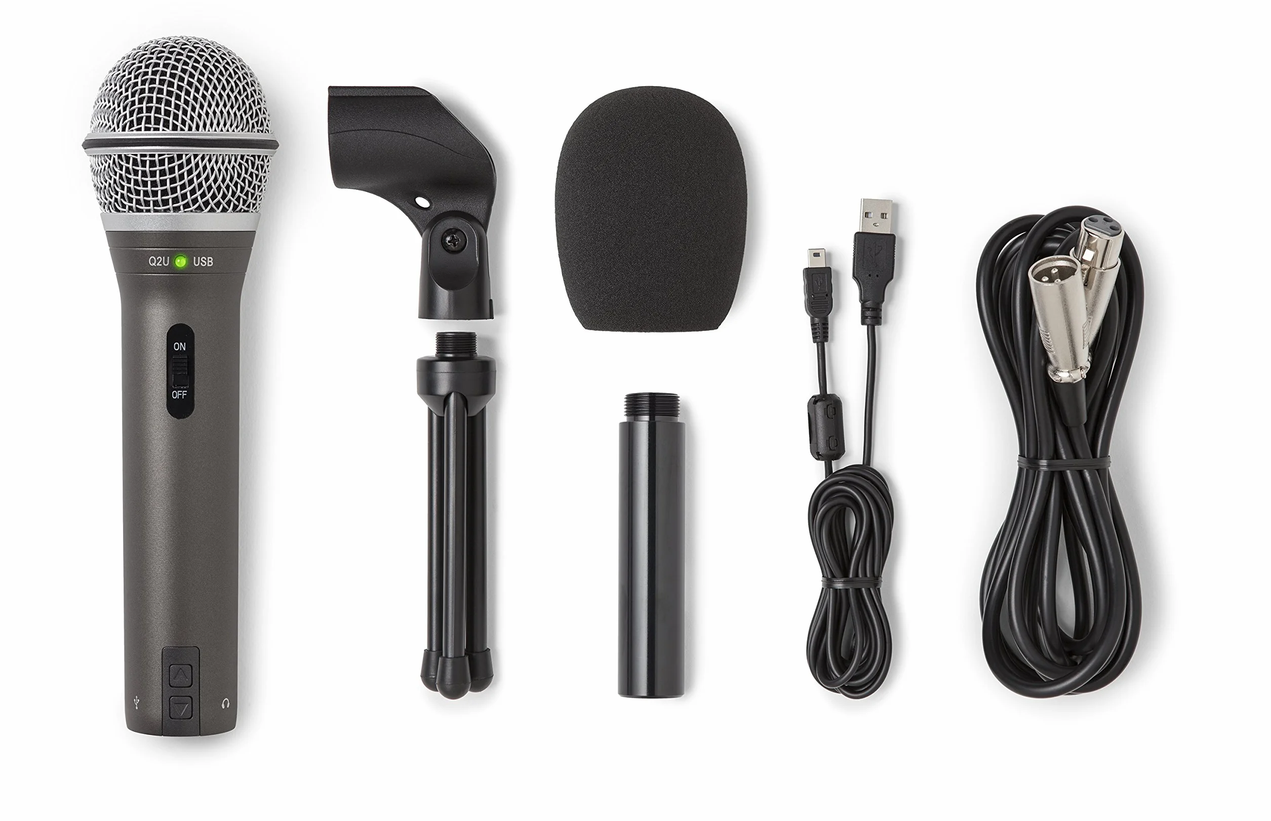 Samson Q2U Recording and Podcasting Pack - Microphone dynamique USB / XLR avec accessoires