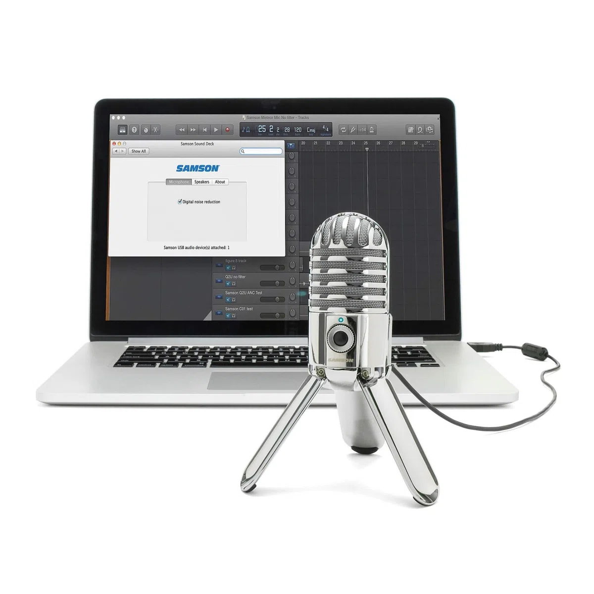 Samson Meteor Mic Microphone à condensateur USB cardioïde Chromé