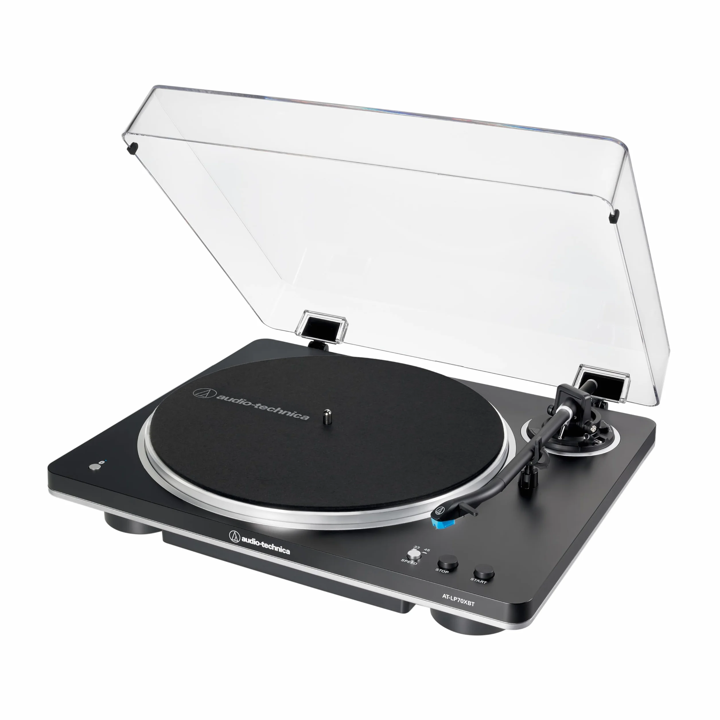 Audio-Technica AT-LP70XBT Platine automatique sans fil à entraînement par courroie (Noir/ Argent)