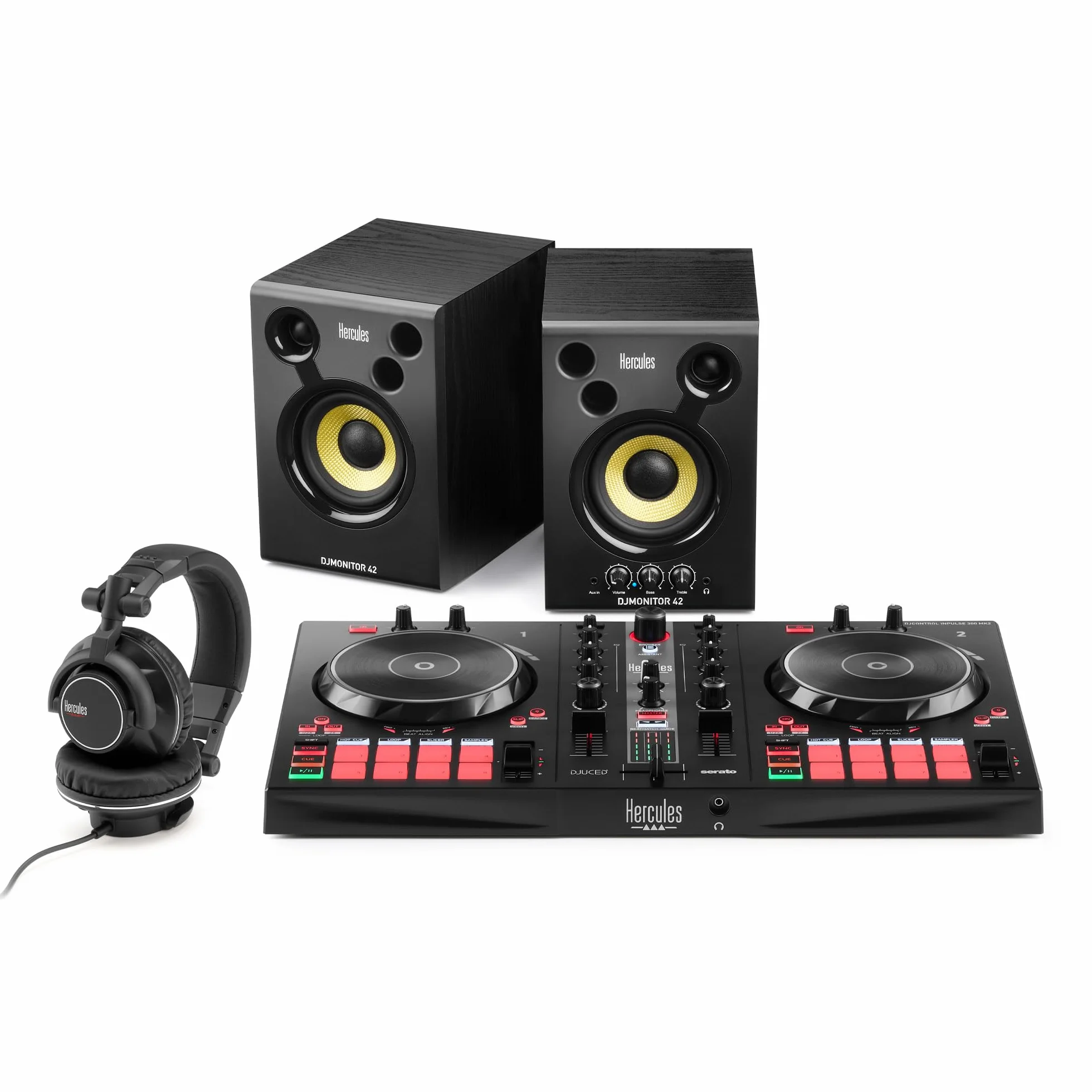 Hercules DJ Essentials Kit – Kit tout-en-un pour apprendre à mixer – Logiciels et tutoriels inclus