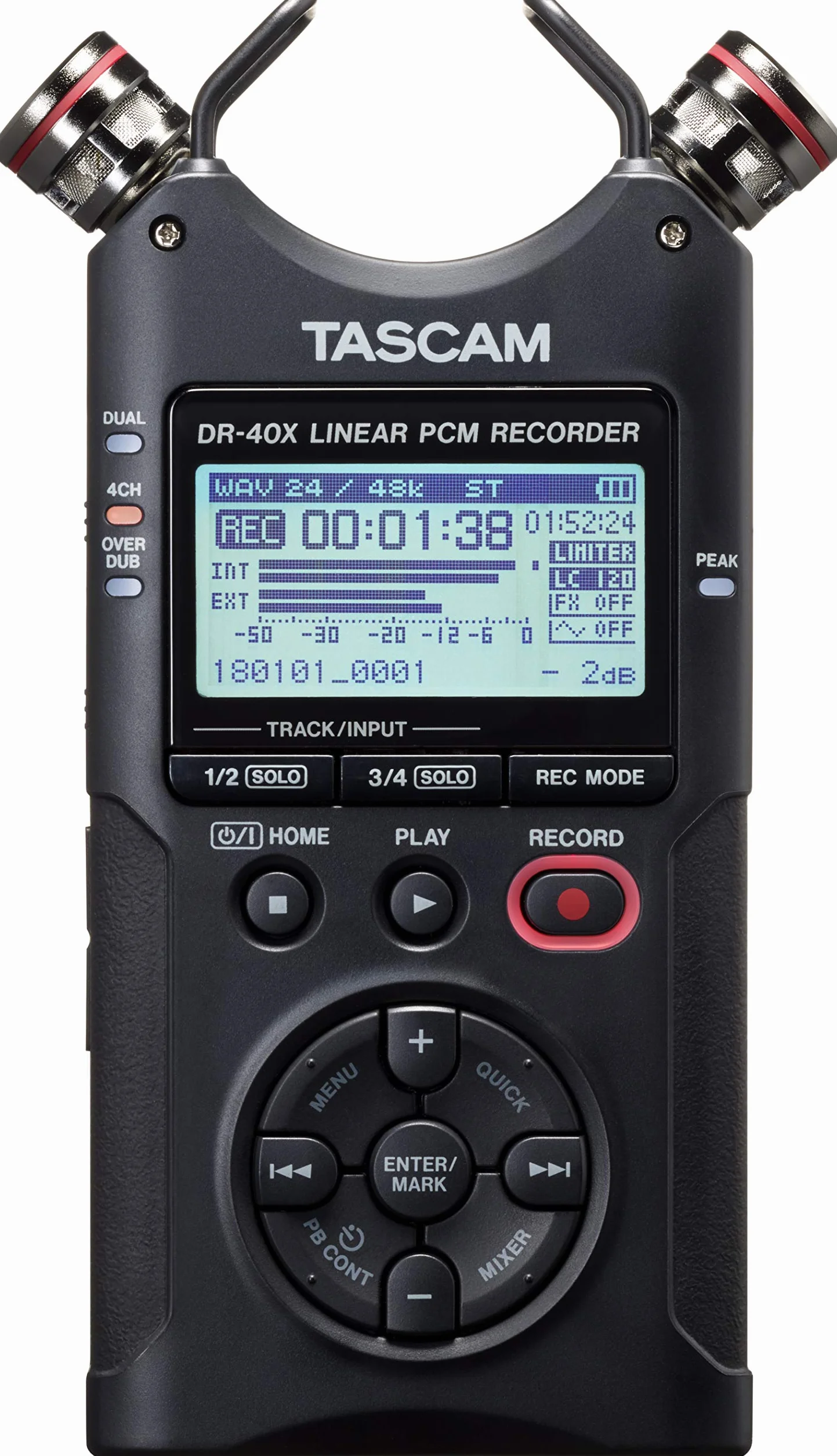 Tascam Enregistreur audio quatre pistes portable DR-40X et interface USB